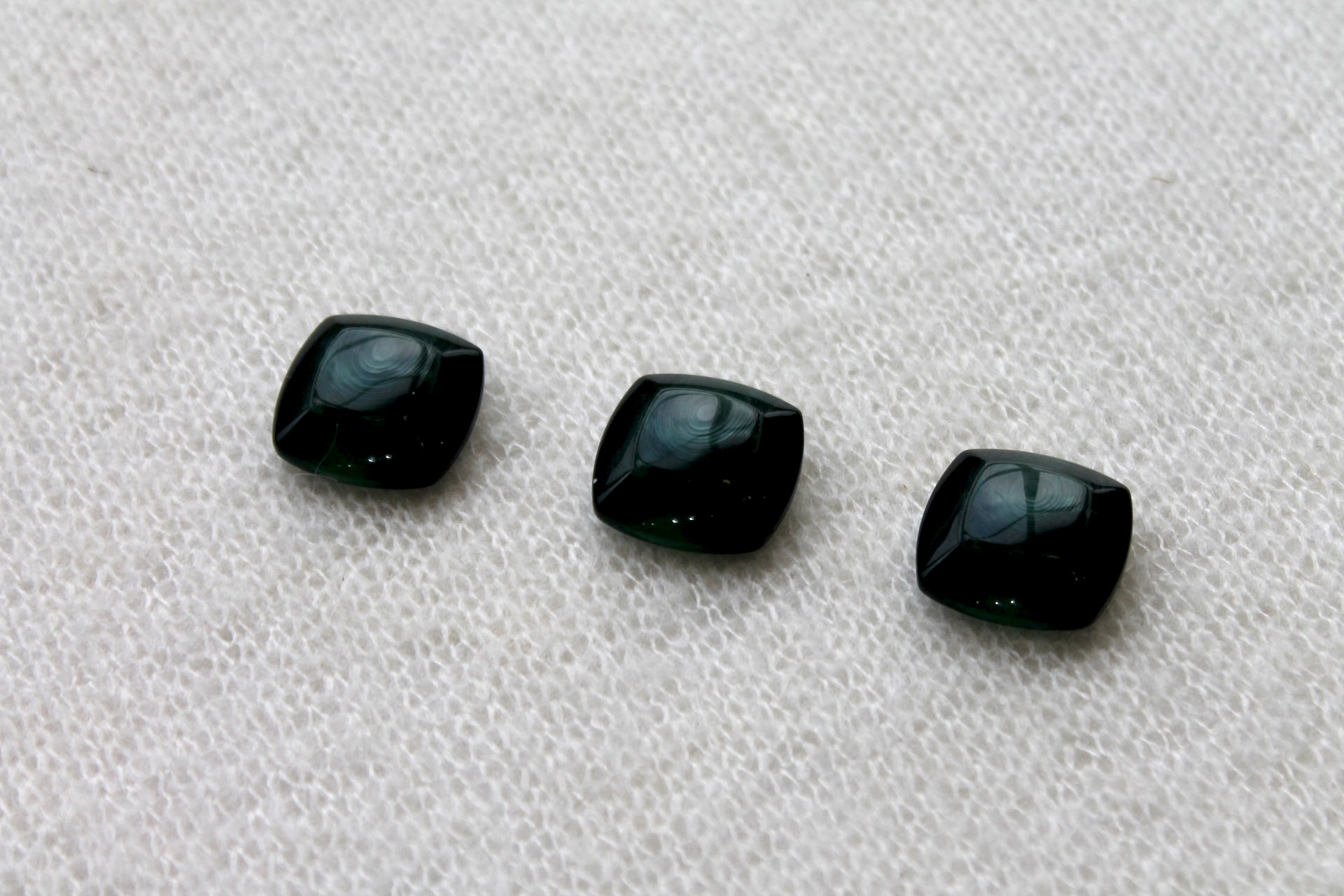 Dark Green Marbled Resin Button - 2.7cm