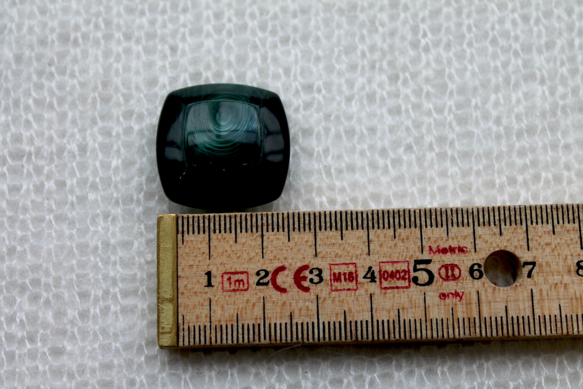 Dark Green Marbled Resin Button - 2.7cm, image 4 of 4