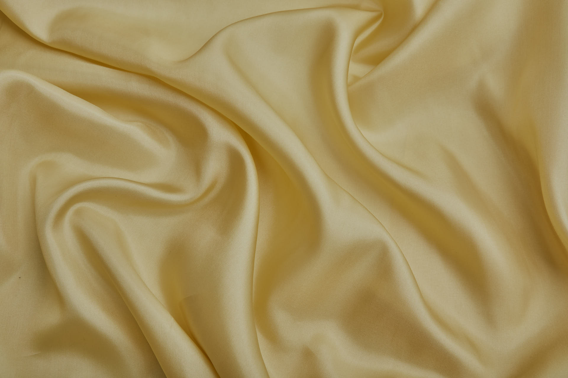 Silk Habotai - Pale Golden Yellow fabric, image 5 of 5