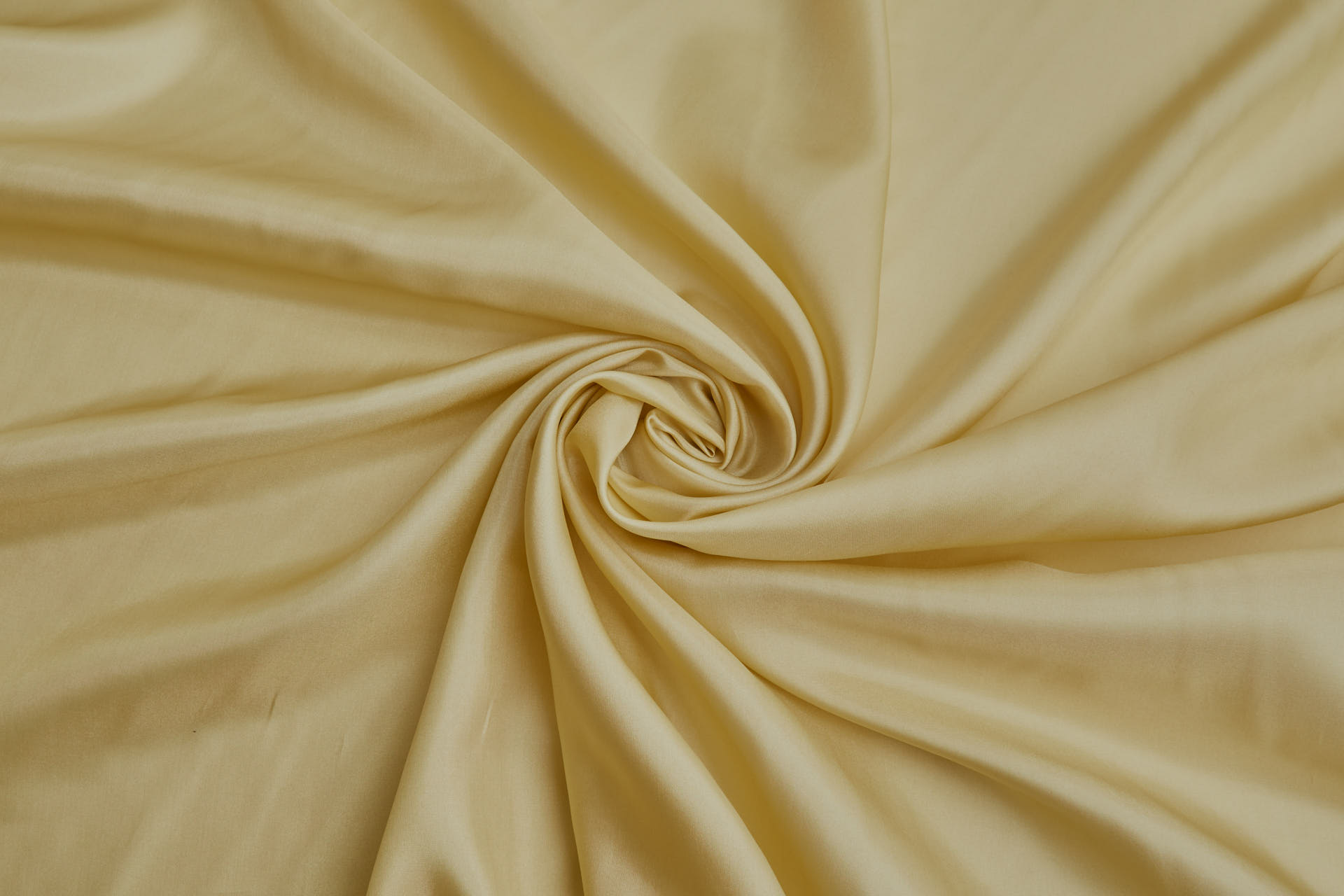 Silk Habotai - Pale Golden Yellow fabric