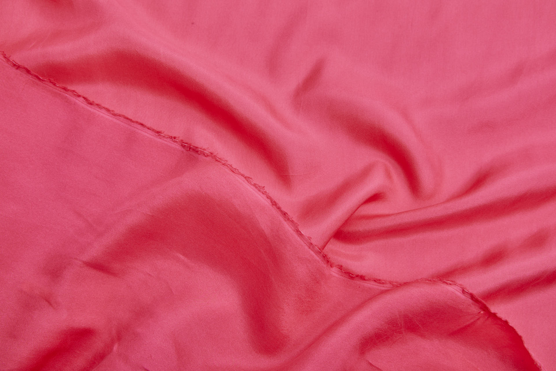 Silk Habotai - Pink Coral fabric, image 4 of 5