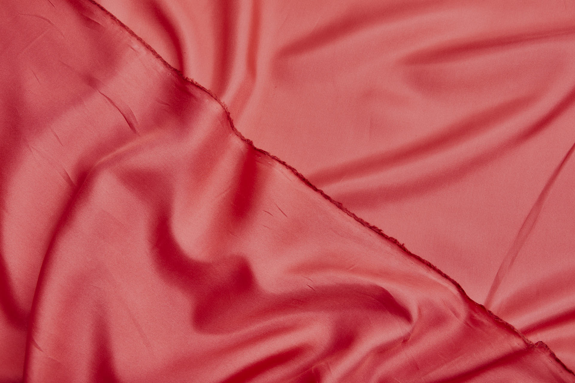 Silk Habotai - India Red fabric, image 3 of 5