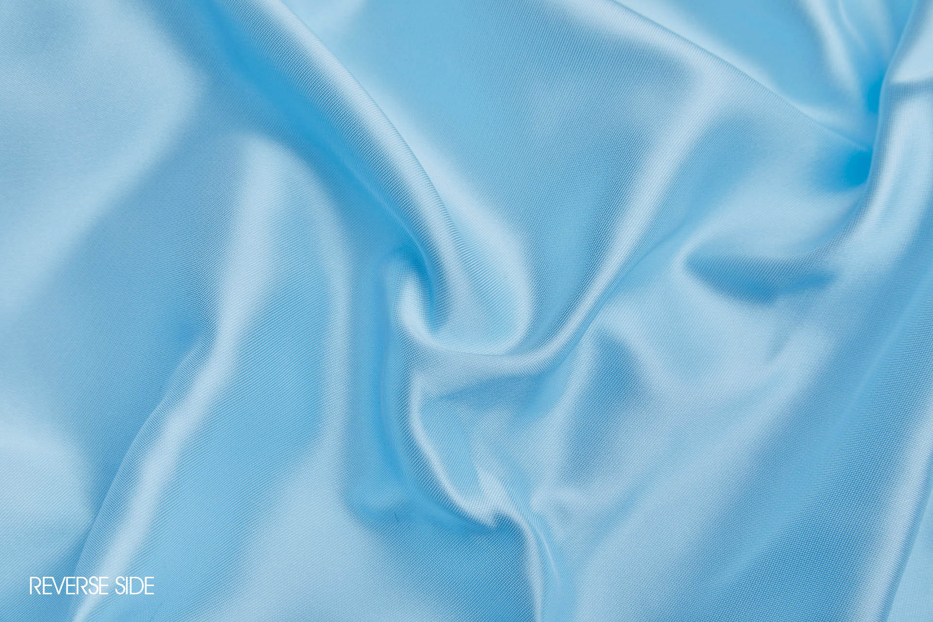 French Double Sided Acetate Duchess Satin - Ivory shot Sky Blue fabric, image 7 of 10