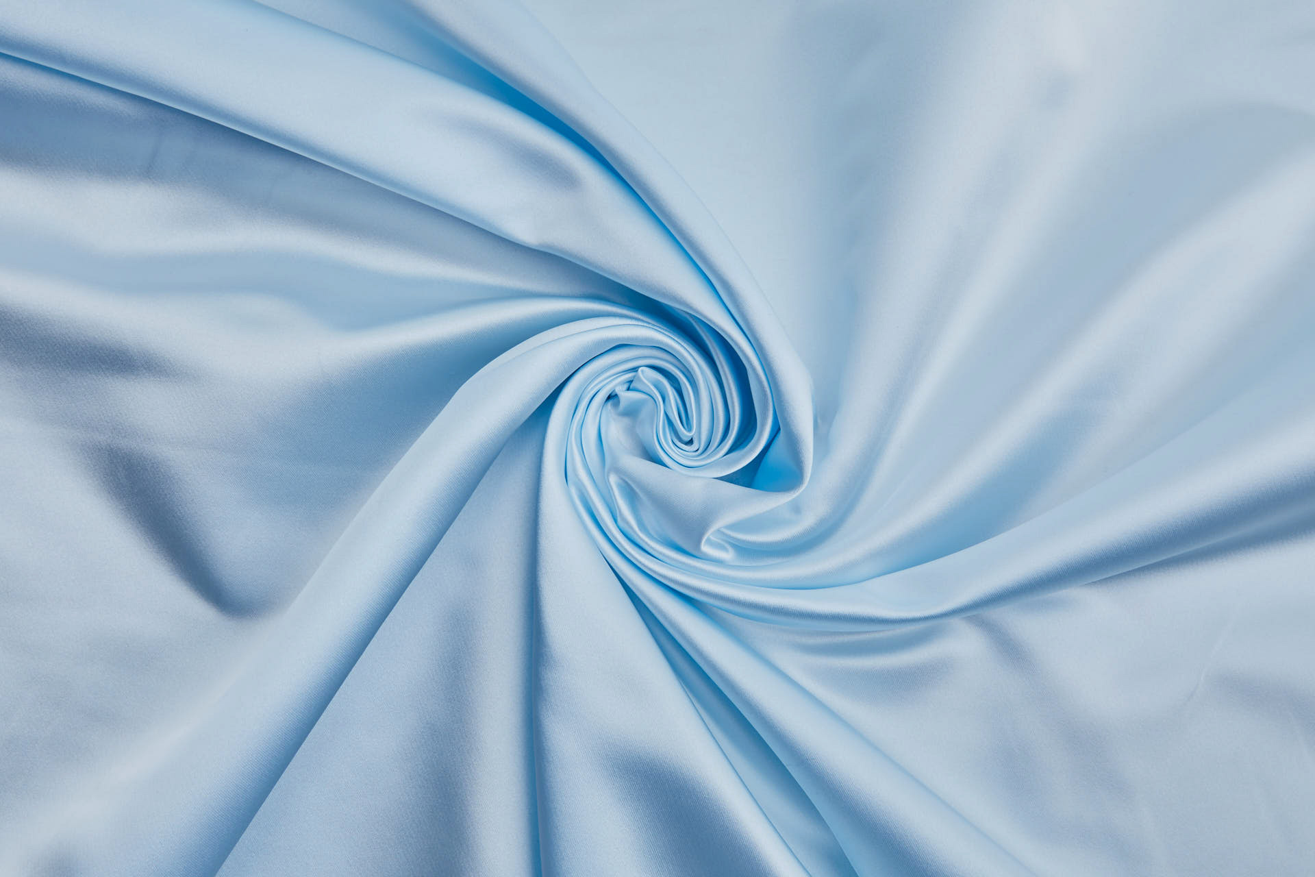 French Double Sided Acetate Duchess Satin - Ivory shot Sky Blue fabric, image 4 of 10