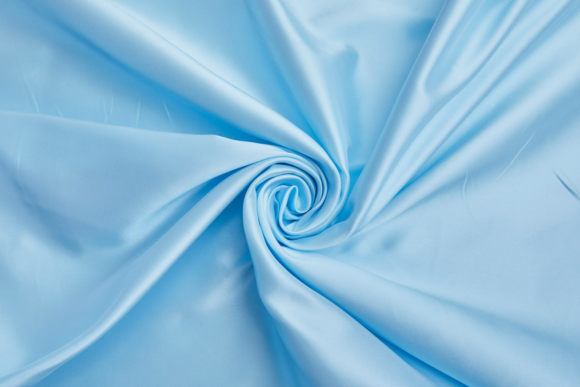 French Double Sided Acetate Duchess Satin - Ivory shot Sky Blue fabric, image 5 of 10