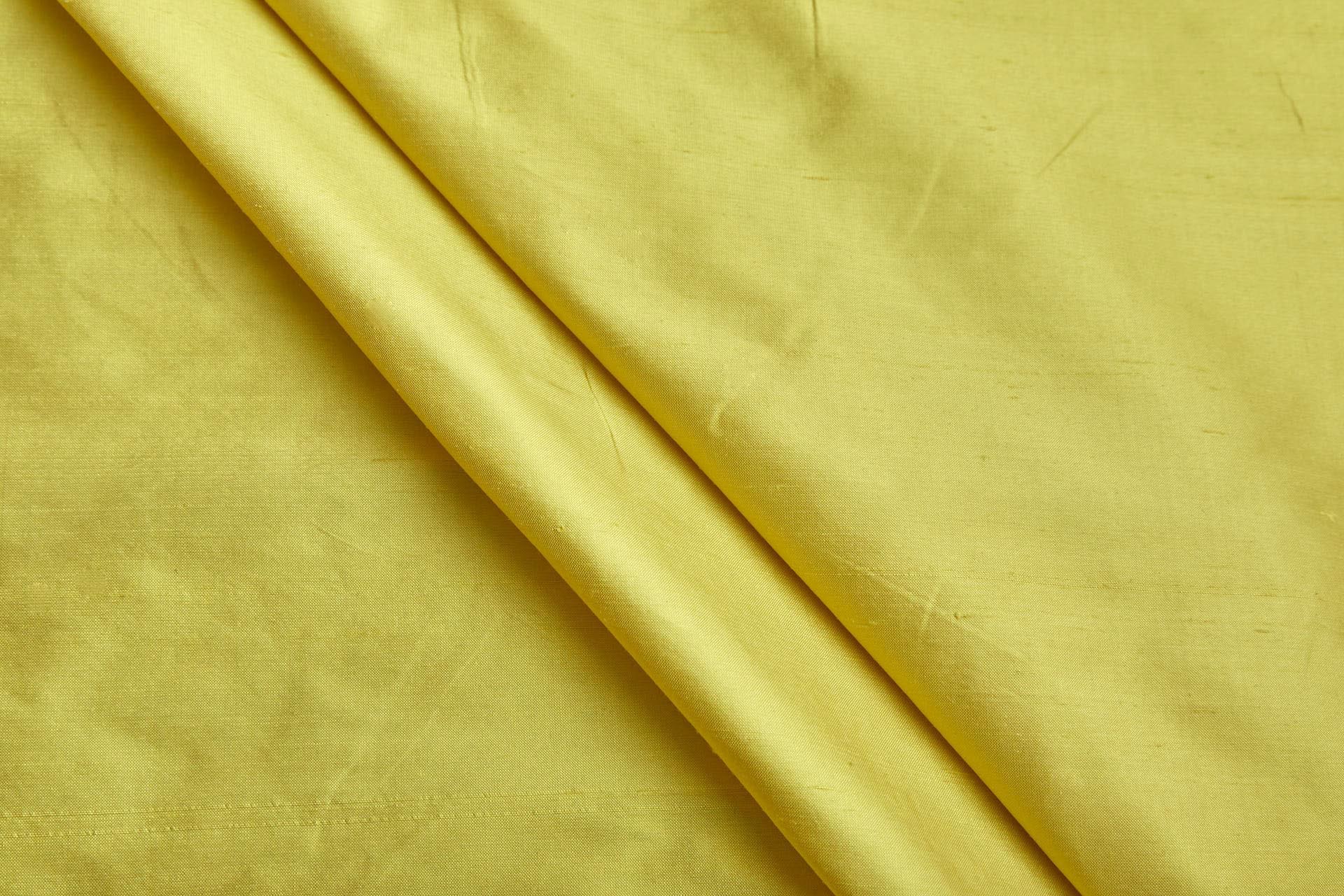 Silk Dupion - Bright Yellow fabric, image 7 of 7