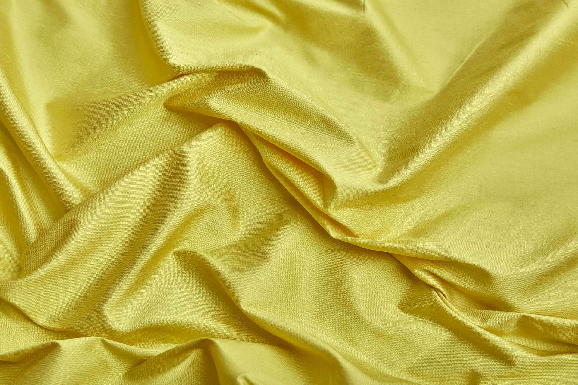 Silk Dupion - Bright Yellow fabric, image 2 of 7