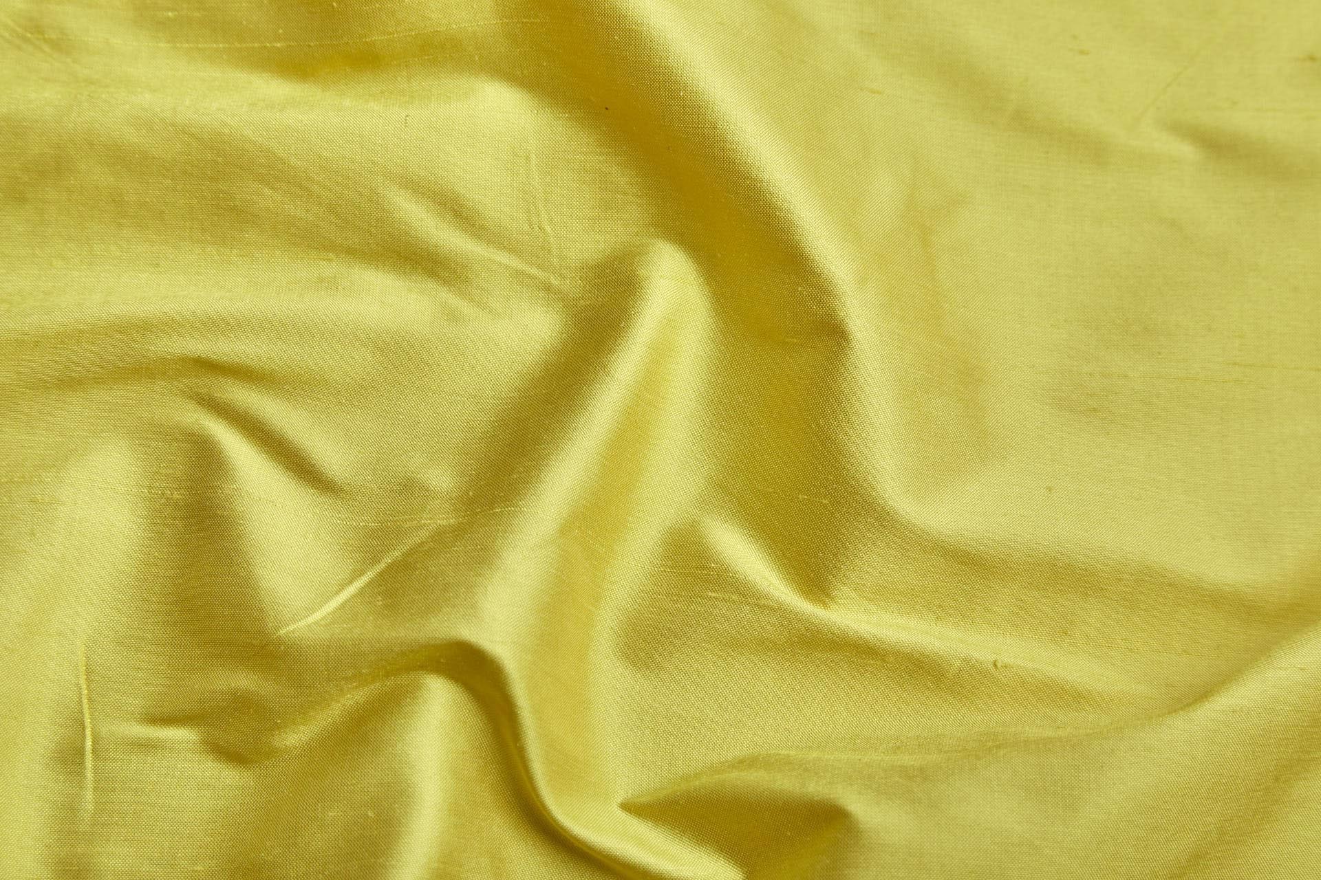Silk Dupion - Bright Yellow fabric, image 3 of 7