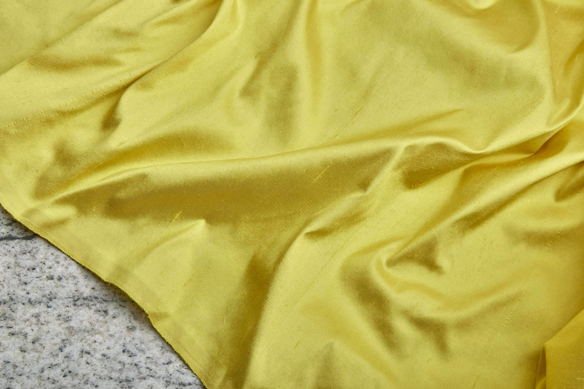 Silk Dupion - Bright Yellow fabric, image 4 of 7