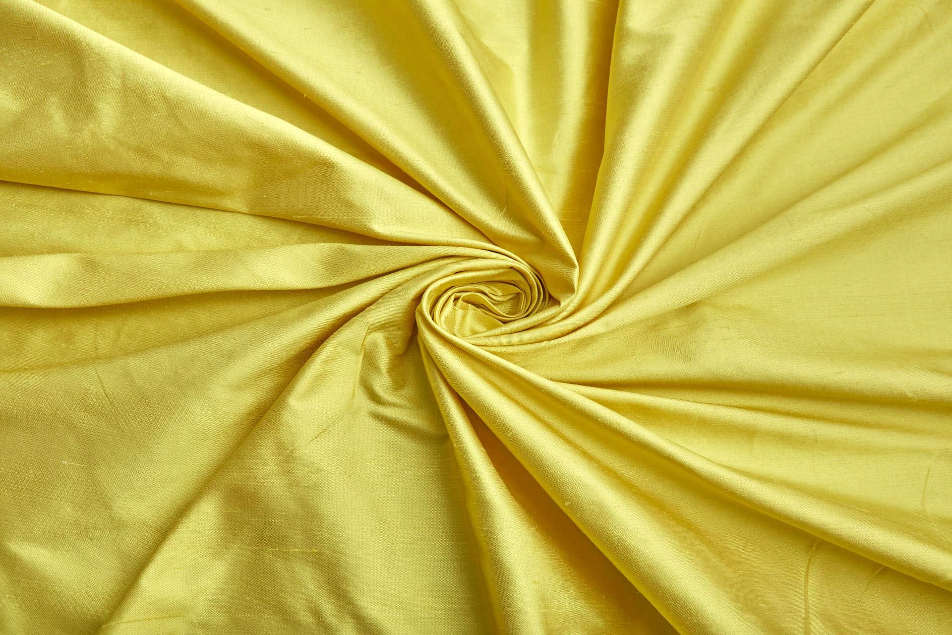 Silk Dupion - Bright Yellow fabric