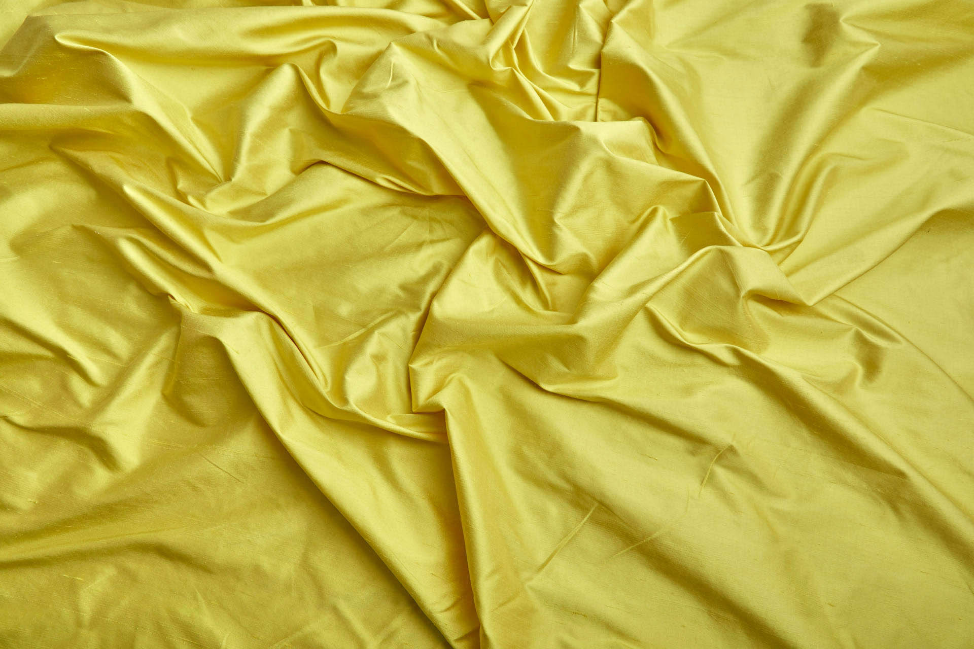 Silk Dupion - Bright Yellow fabric, image 5 of 7