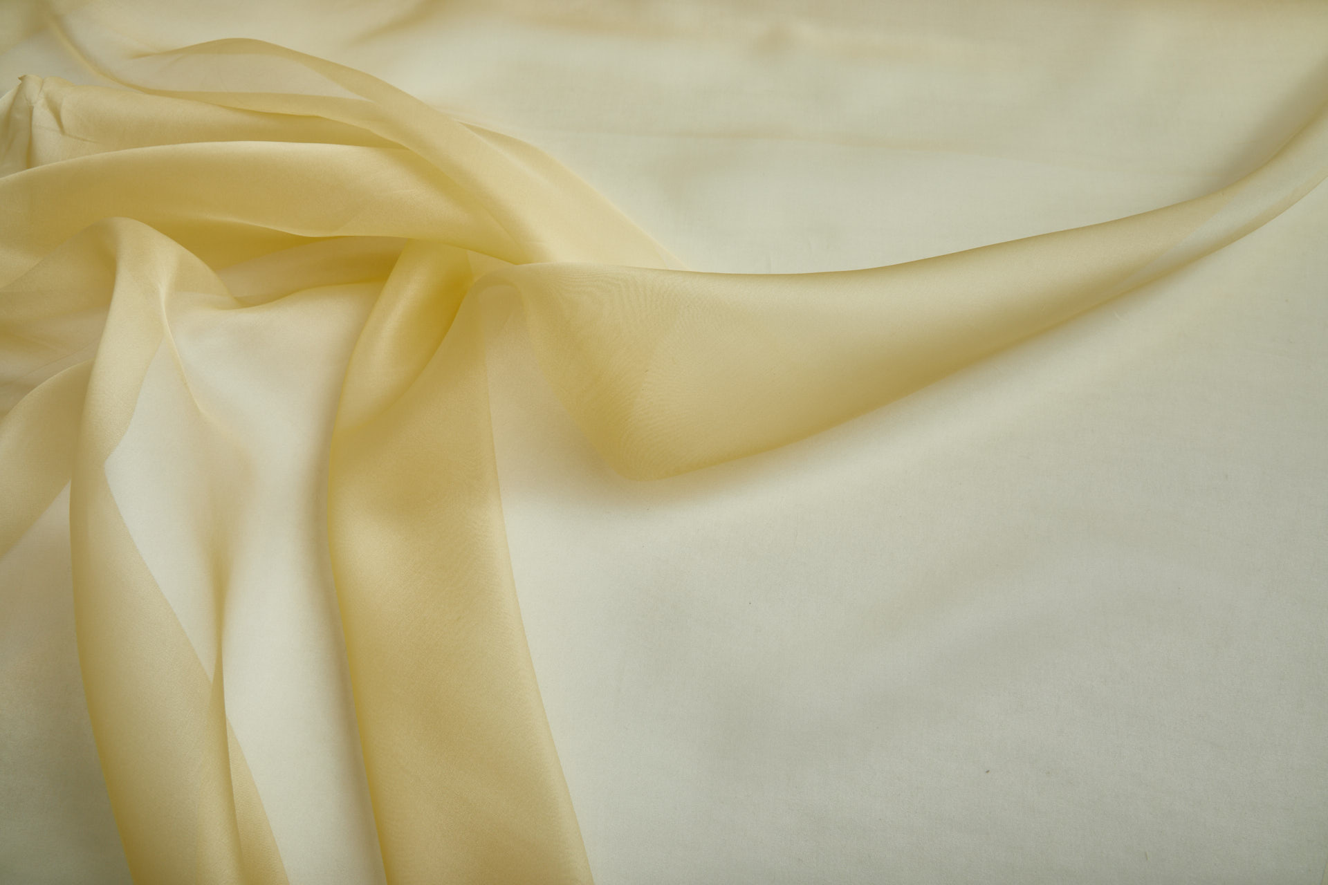 Chinese Silk Organza - Pale Banana fabric, image 6 of 6
