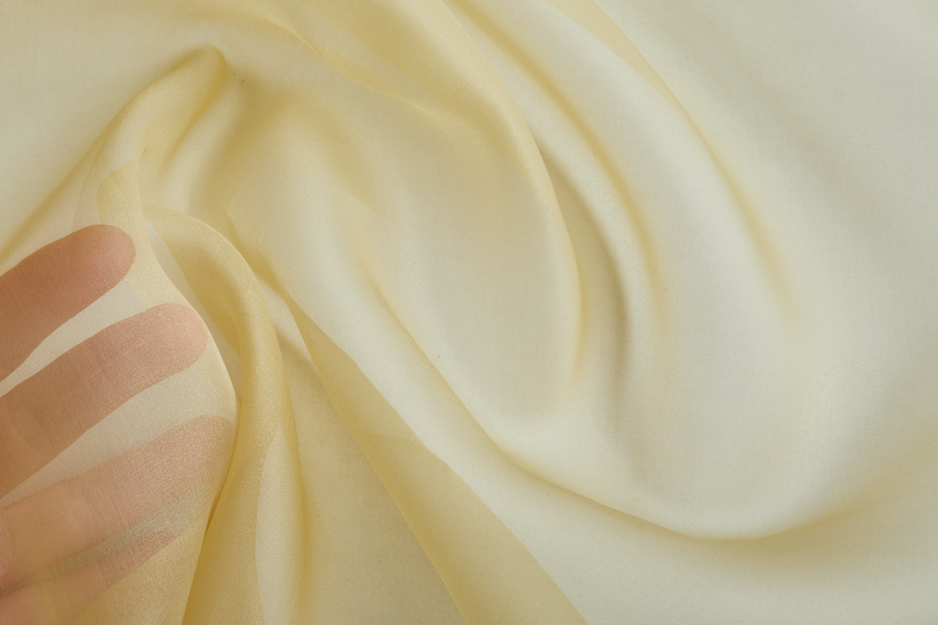 Chinese Silk Organza - Pale Banana fabric, image 4 of 6