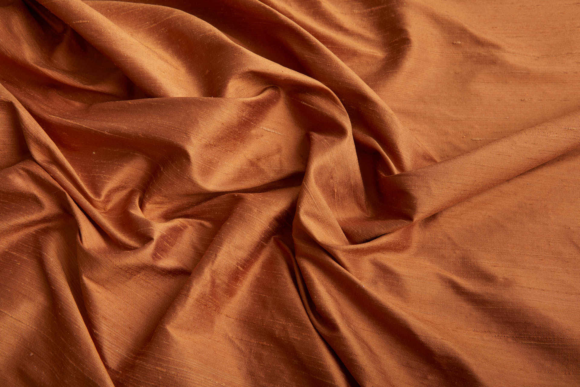 Textured Silk Dupion - Cinnamon fabric, image 6 of 6