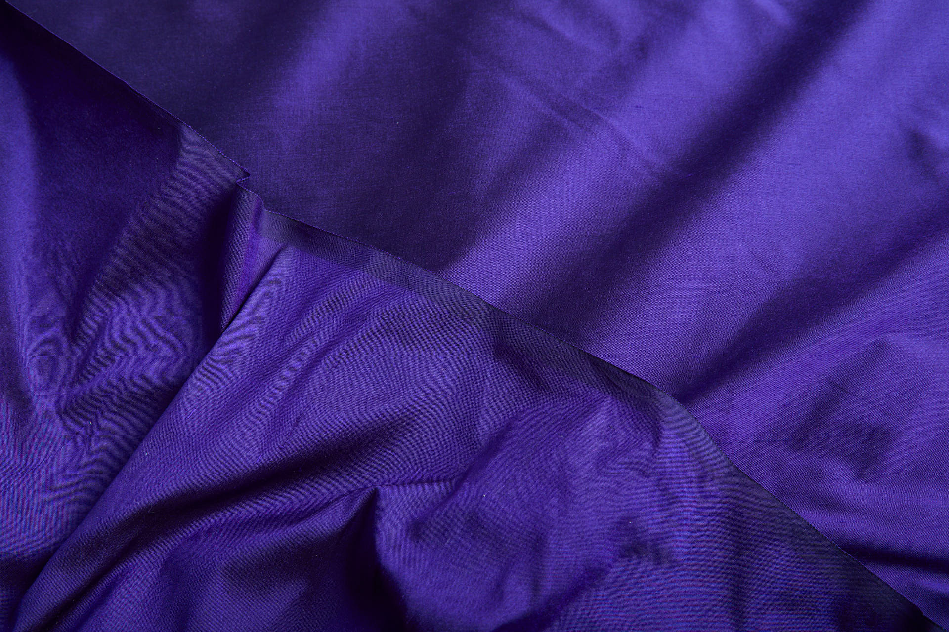 Silk Dupion - Indigo Purple shot Black fabric, image 4 of 6