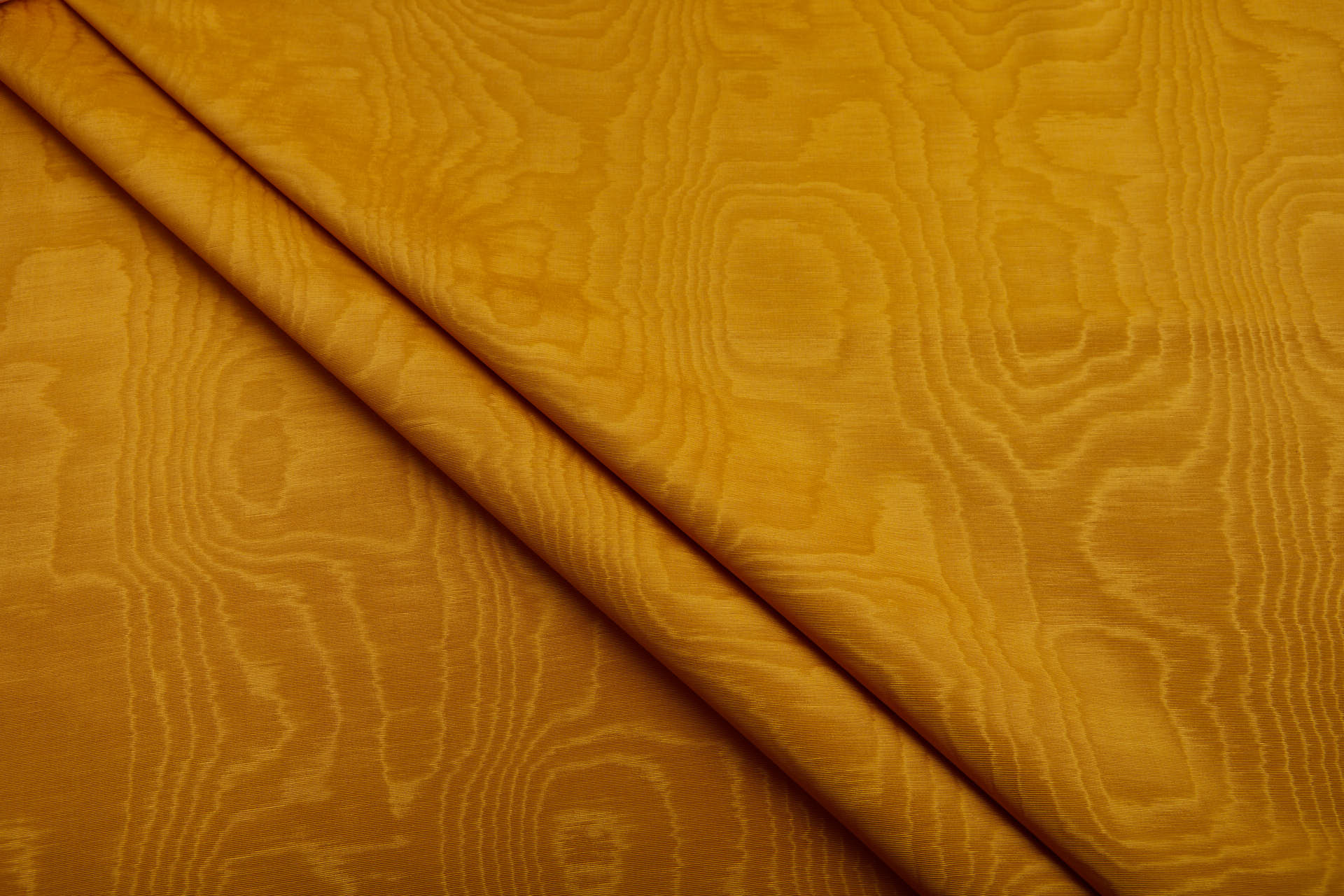 Limited Stock Moire Grosgrain - Turmeric Gold fabric, image 3 of 10