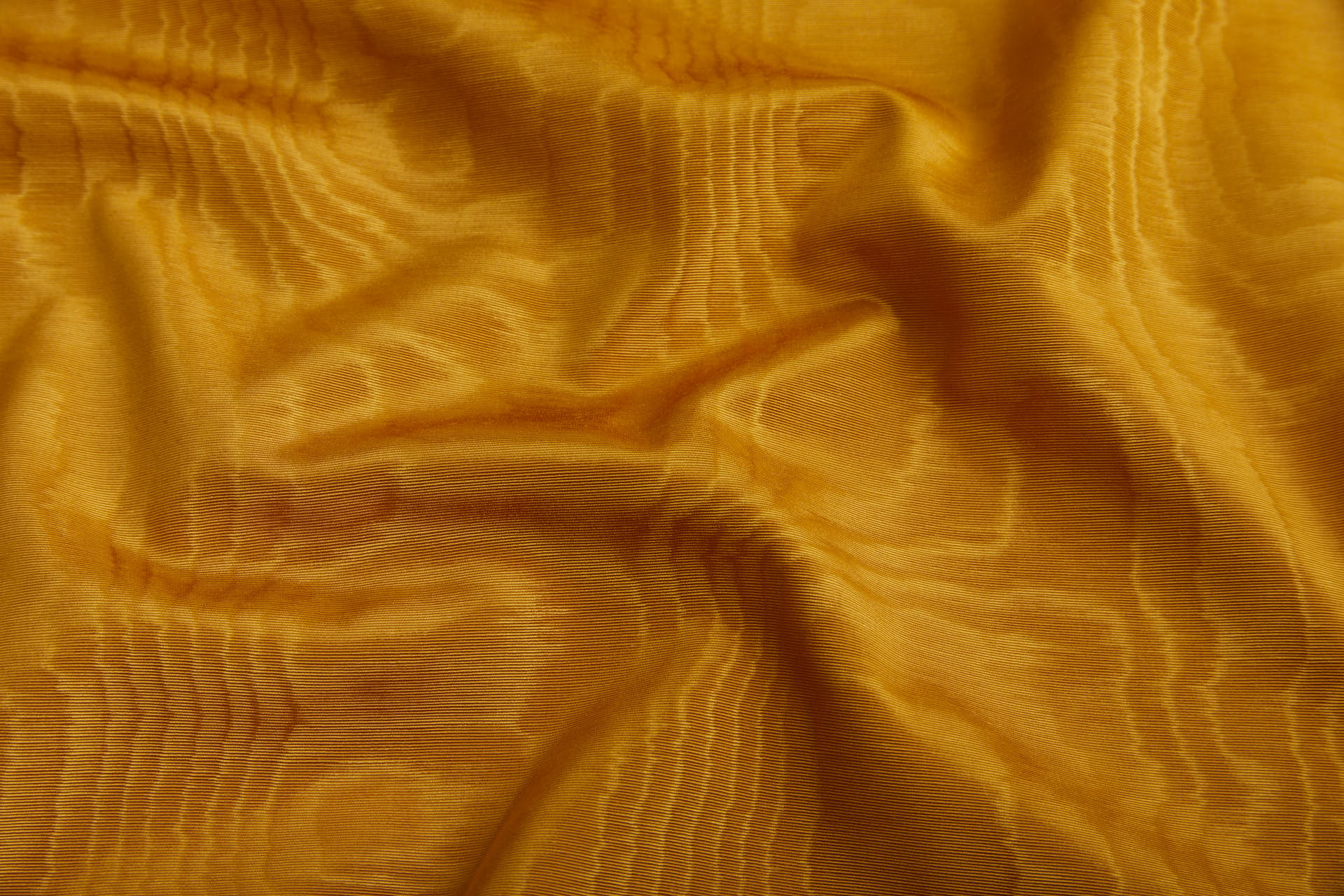 Limited Stock Moire Grosgrain - Turmeric Gold fabric, image 7 of 10