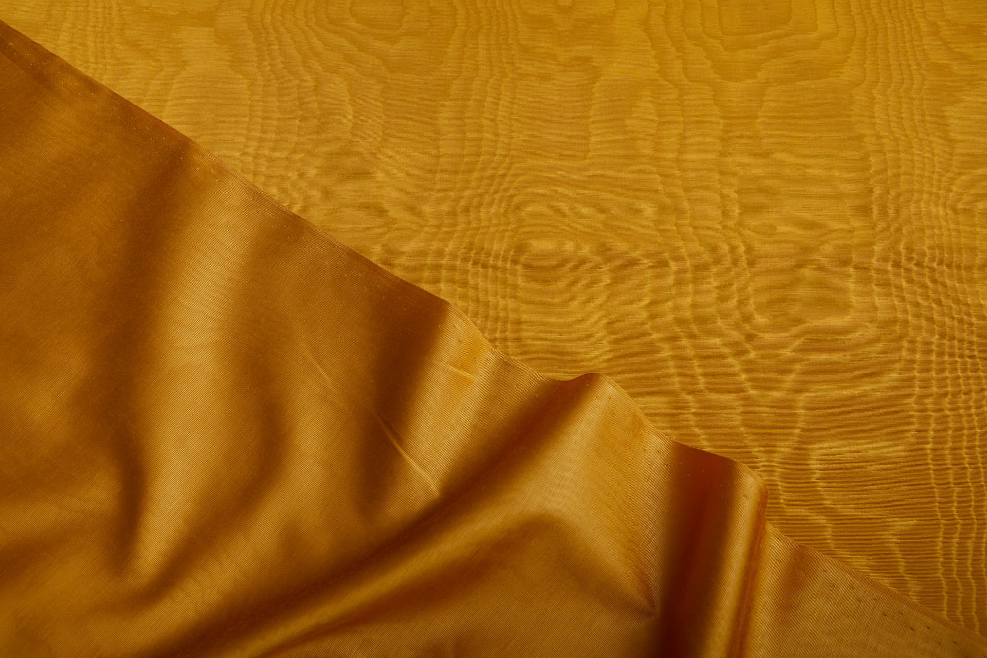 Limited Stock Moire Grosgrain - Turmeric Gold fabric, image 8 of 10