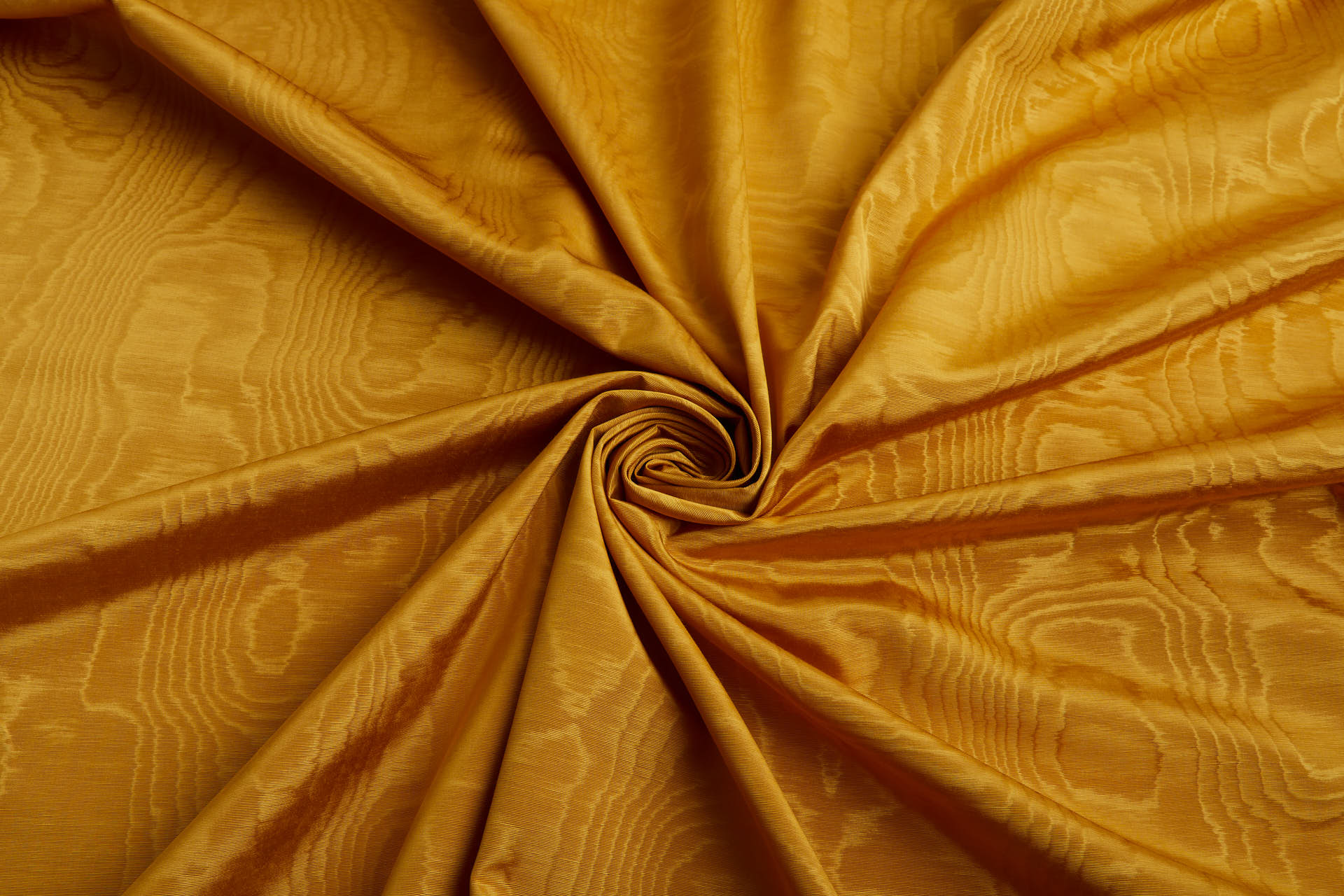 Limited Stock Moire Grosgrain - Turmeric Gold fabric
