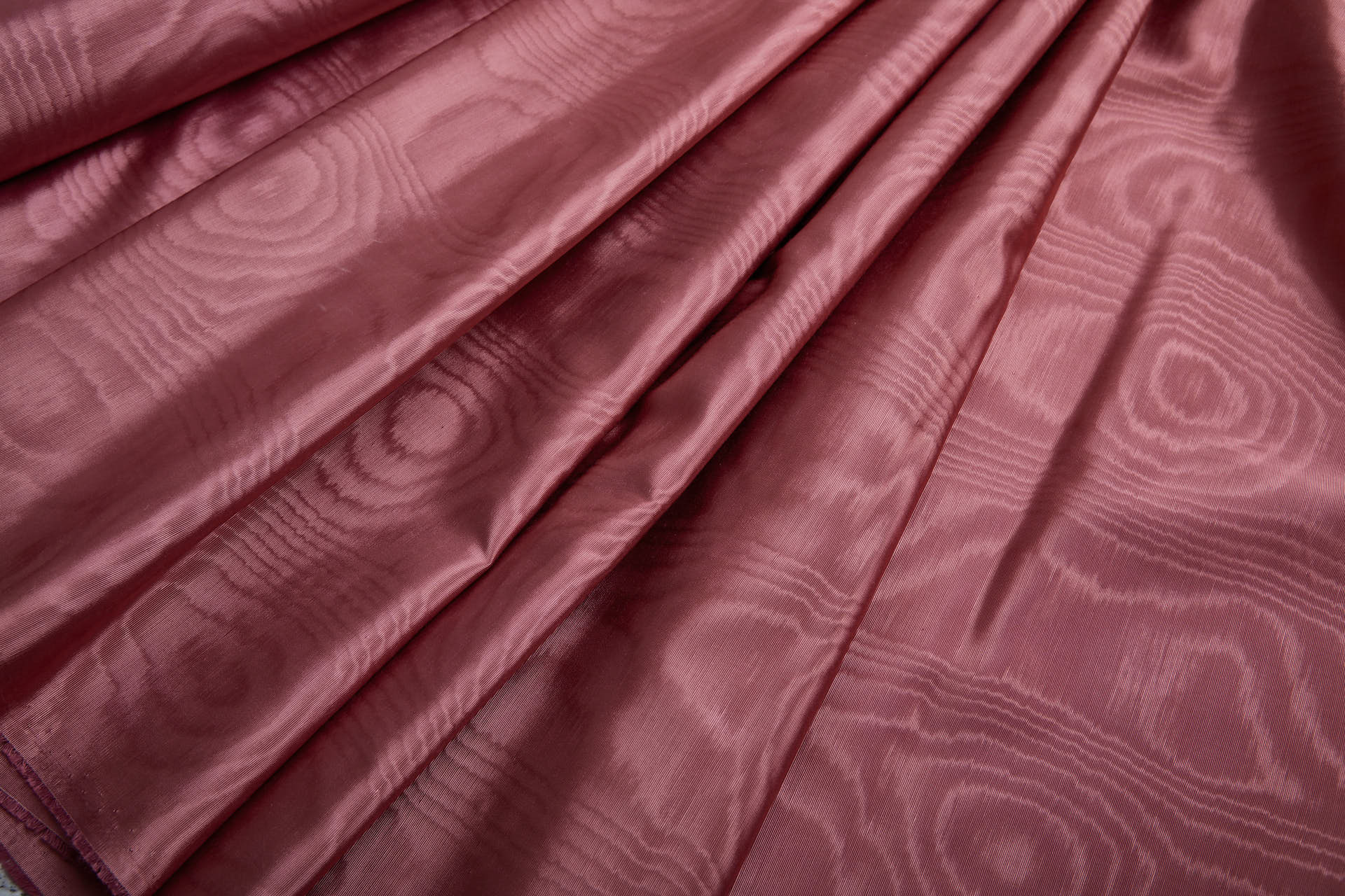 Limited Stock Moire Grosgrain - Rose Taupe fabric, image 9 of 10