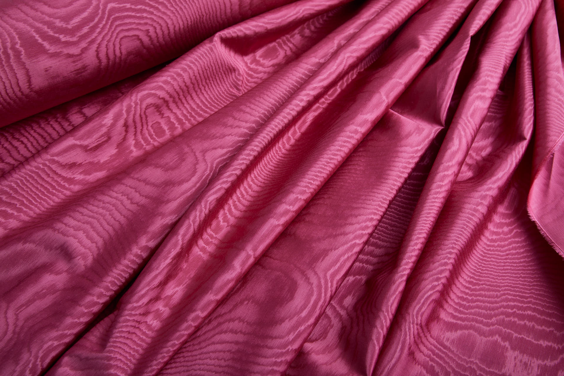 Limited Stock Moire Grosgrain - Muted Raspberry fabric, image 9 of 10