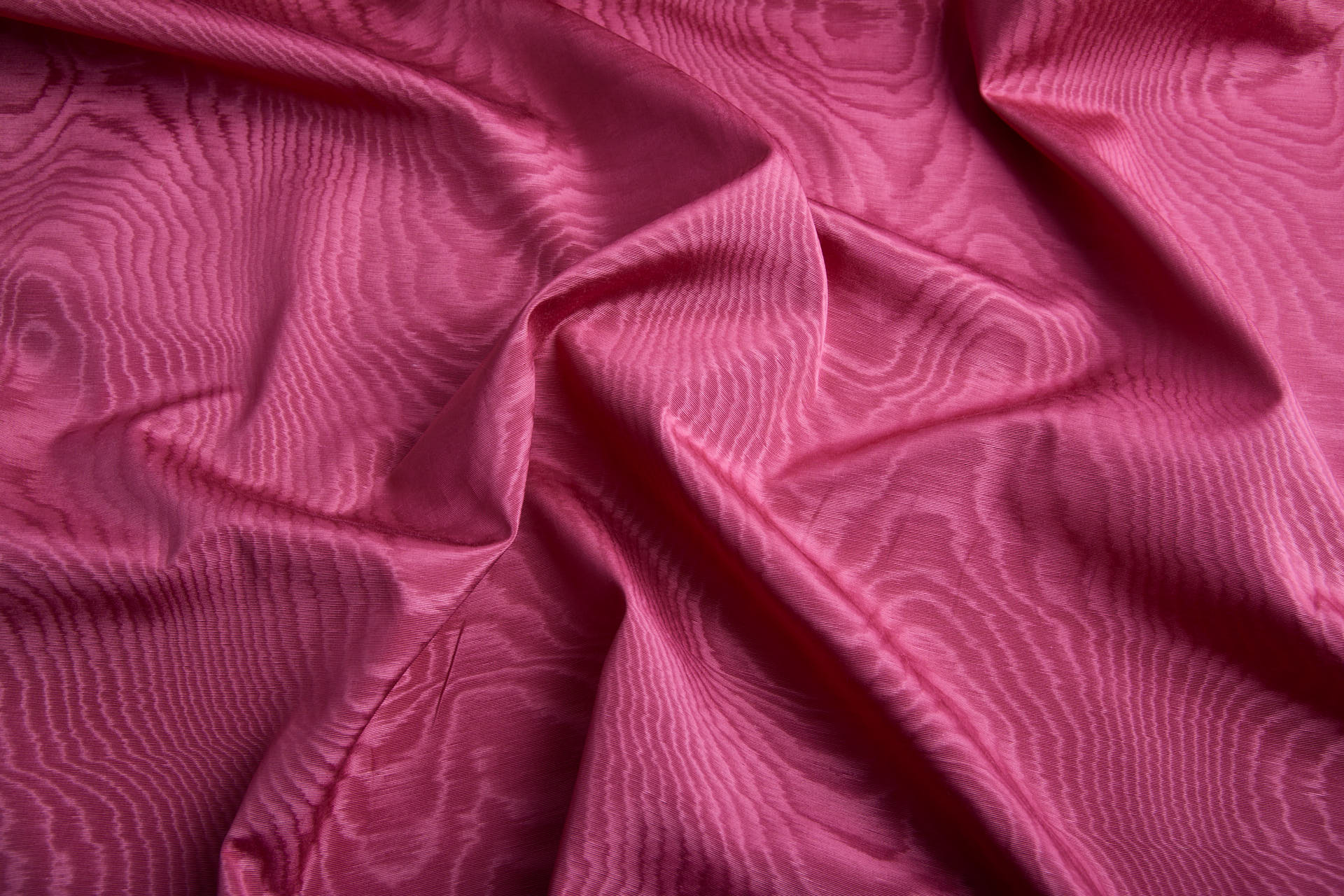 Limited Stock Moire Grosgrain - Muted Raspberry fabric, image 2 of 10