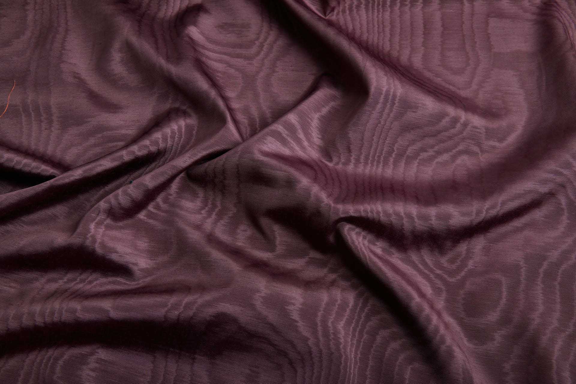 Limited Stock Moire Grosgrain - Deep Maroon fabric, image 2 of 10