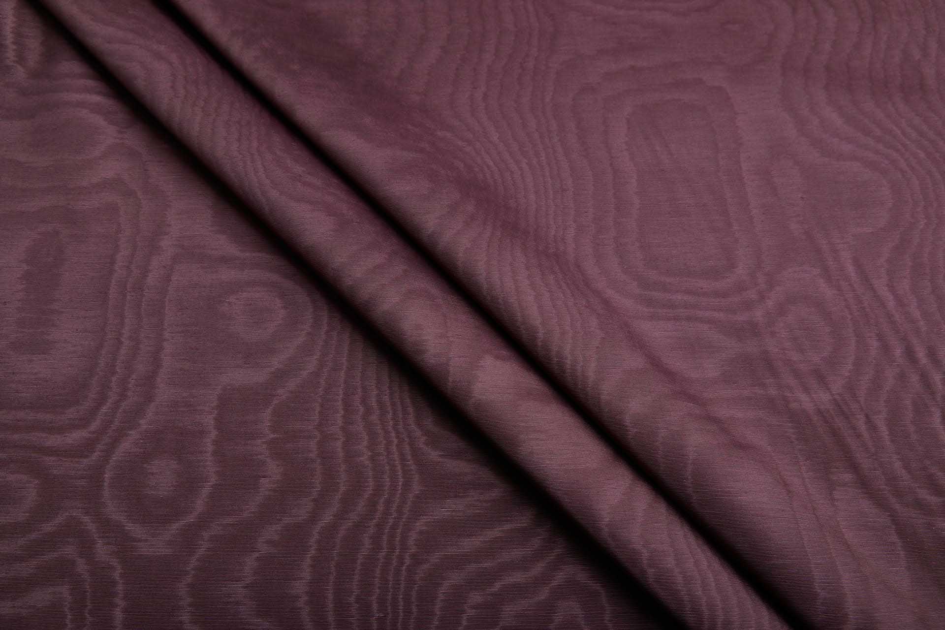 Limited Stock Moire Grosgrain - Deep Maroon fabric, image 3 of 10