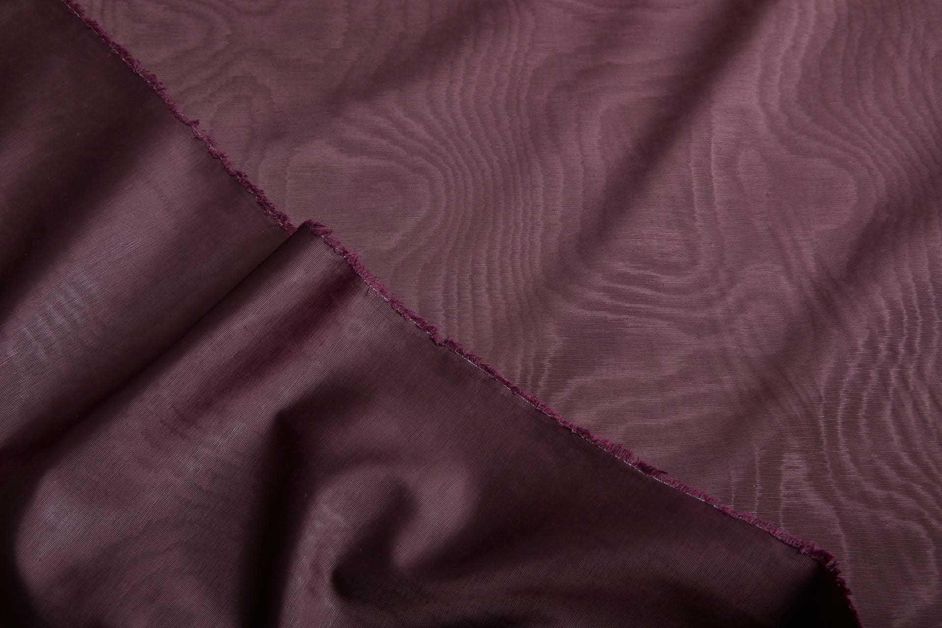 Limited Stock Moire Grosgrain - Deep Maroon fabric, image 7 of 10