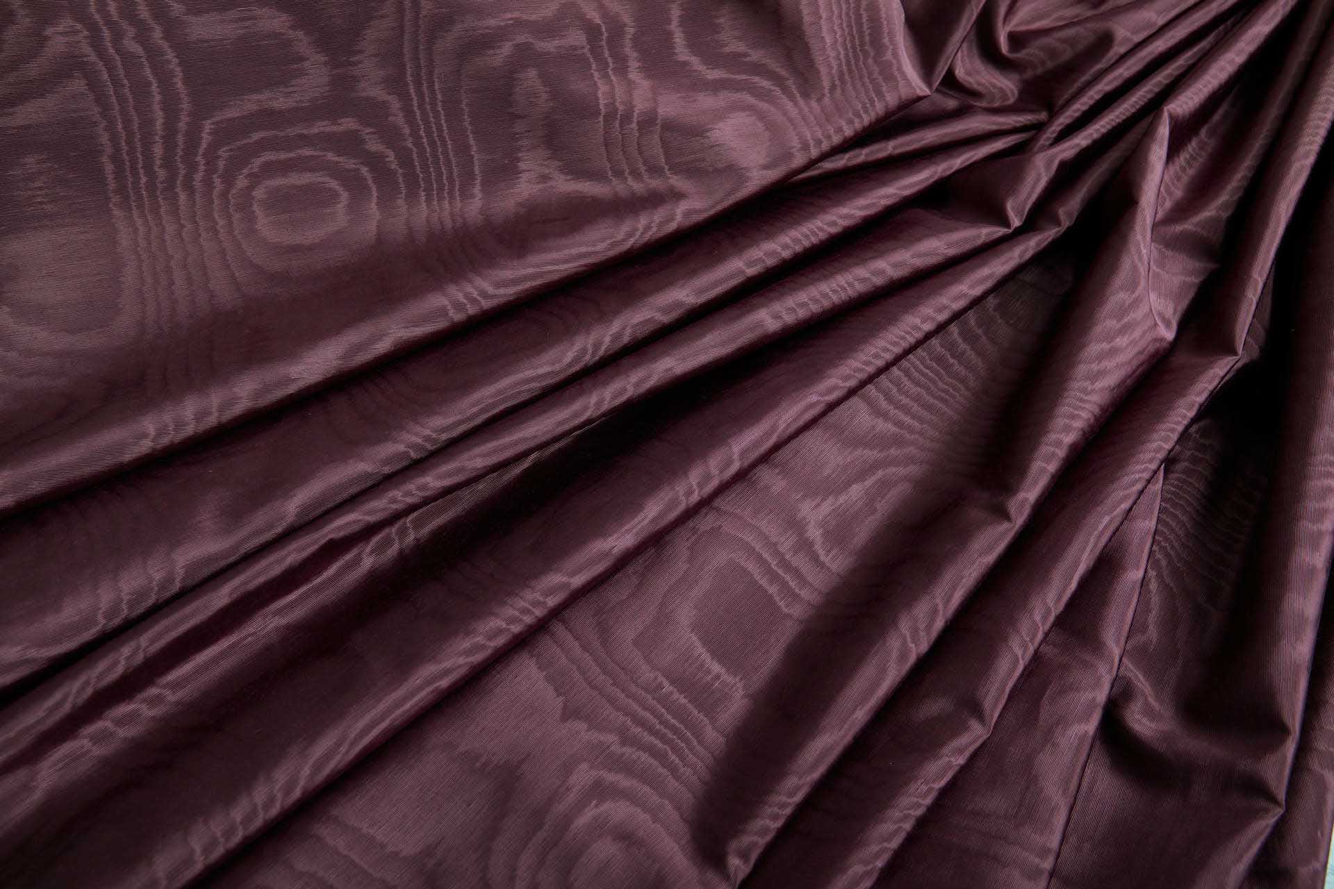 Limited Stock Moire Grosgrain - Deep Maroon fabric, image 10 of 10