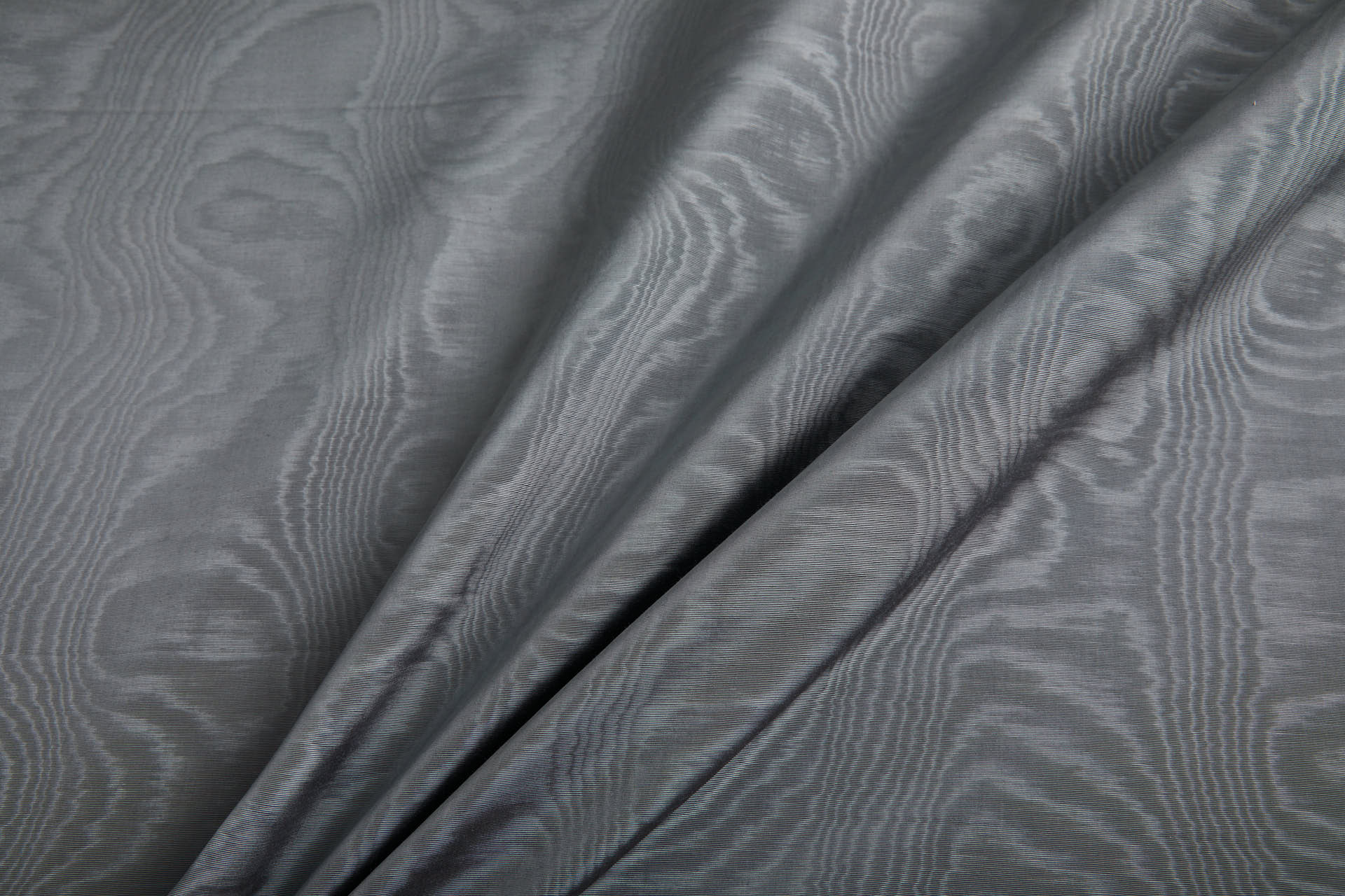 Limited Stock Moire Grosgrain - Steel Grey fabric, image 4 of 9