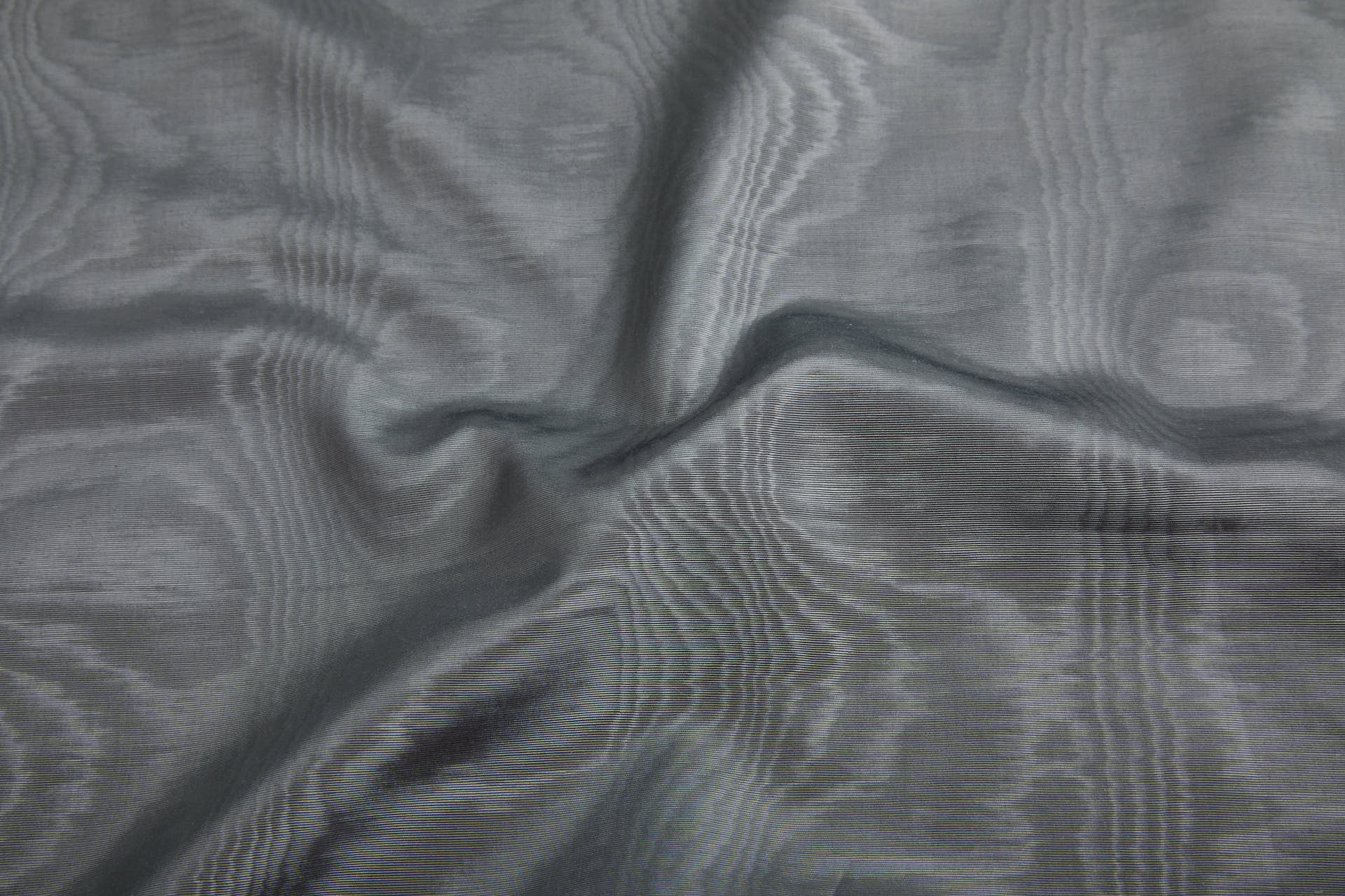 Limited Stock Moire Grosgrain - Steel Grey fabric, image 2 of 9