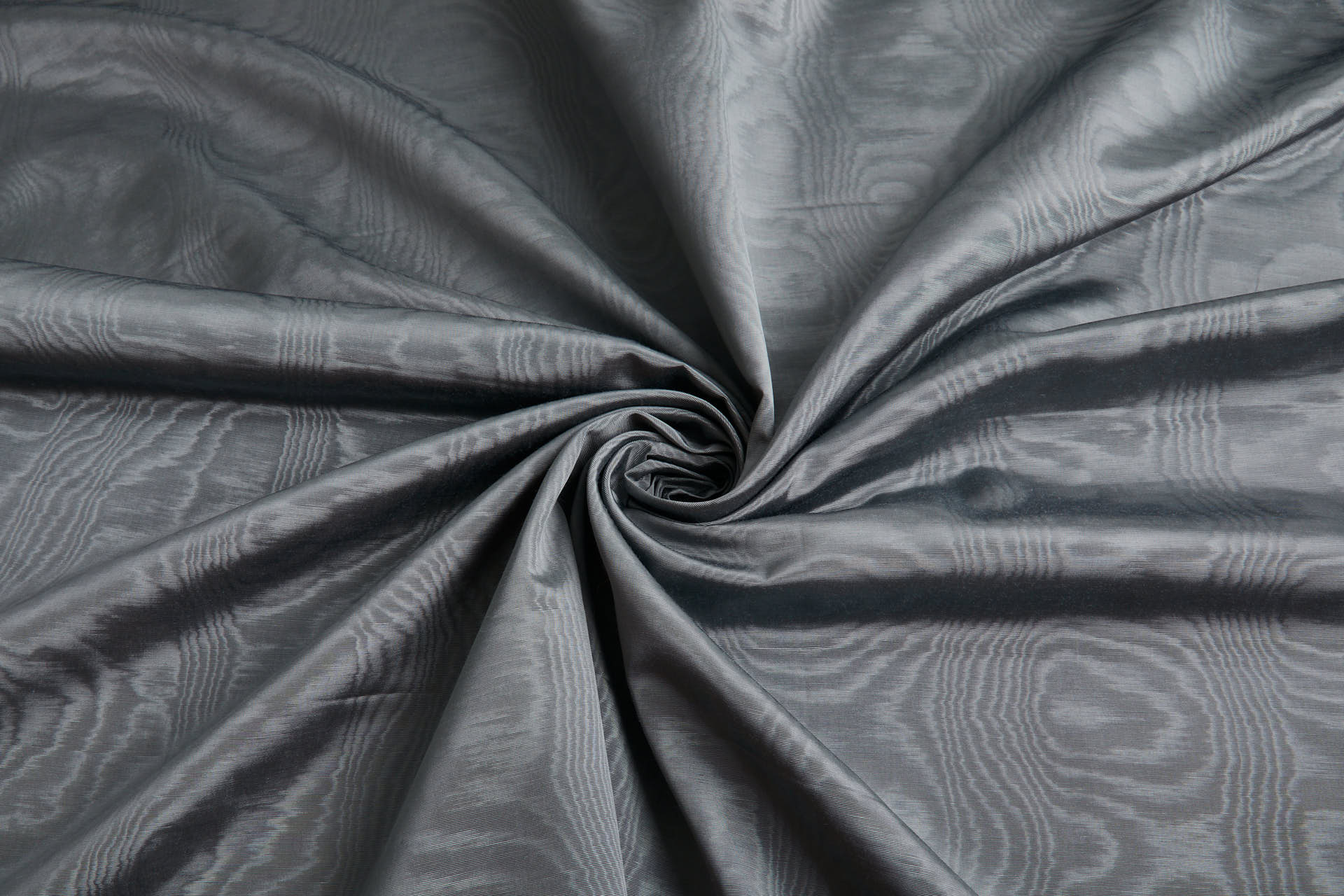 Limited Stock Moire Grosgrain - Steel Grey fabric