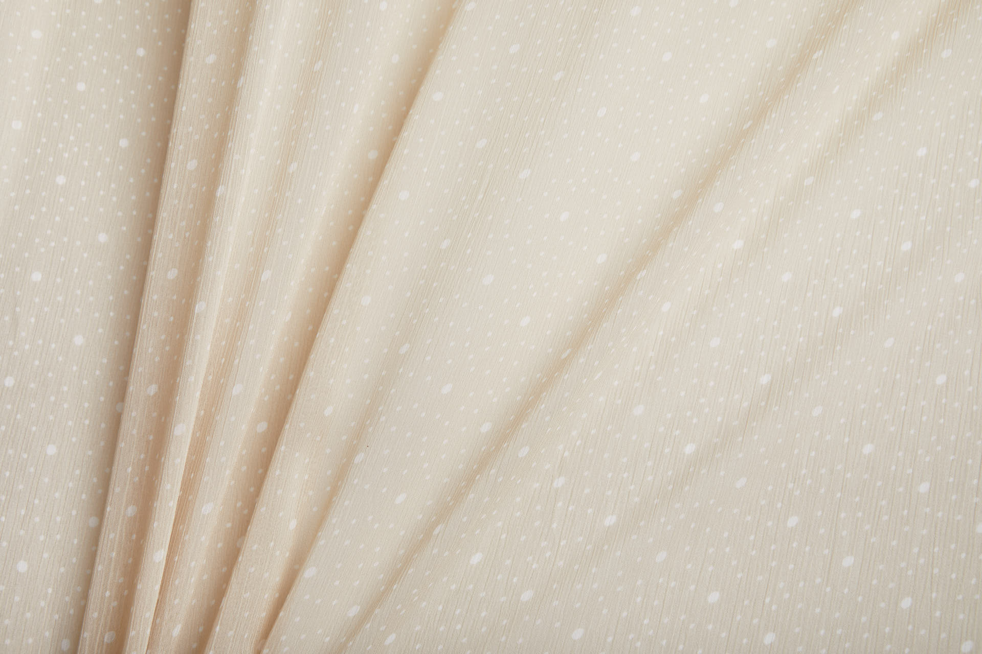 Dotty Crinkle Chiffon - Clay and Ivory fabric, image 2 of 9