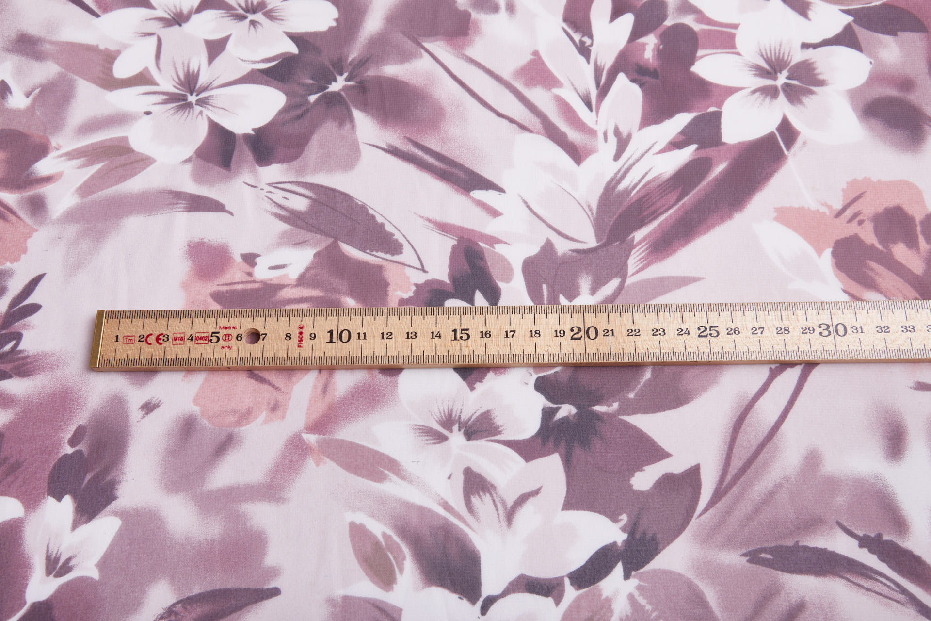Watercolour Floral Print Chiffon - Mauve, Lilac, Pink and Ivory fabric, image 10 of 11