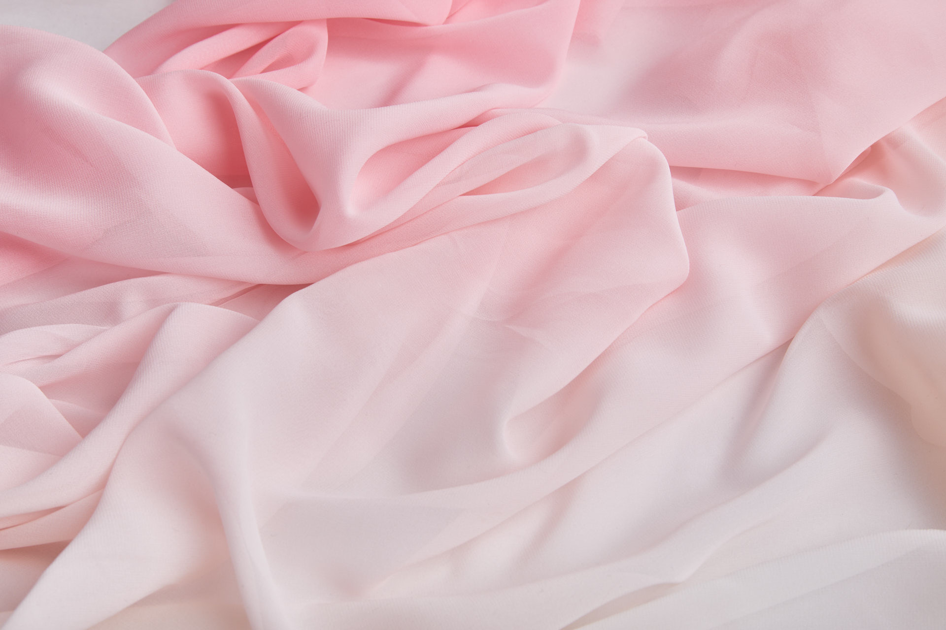 Ombre Georgette - Sugar Pink, Blush and Ivory fabric, image 5 of 9