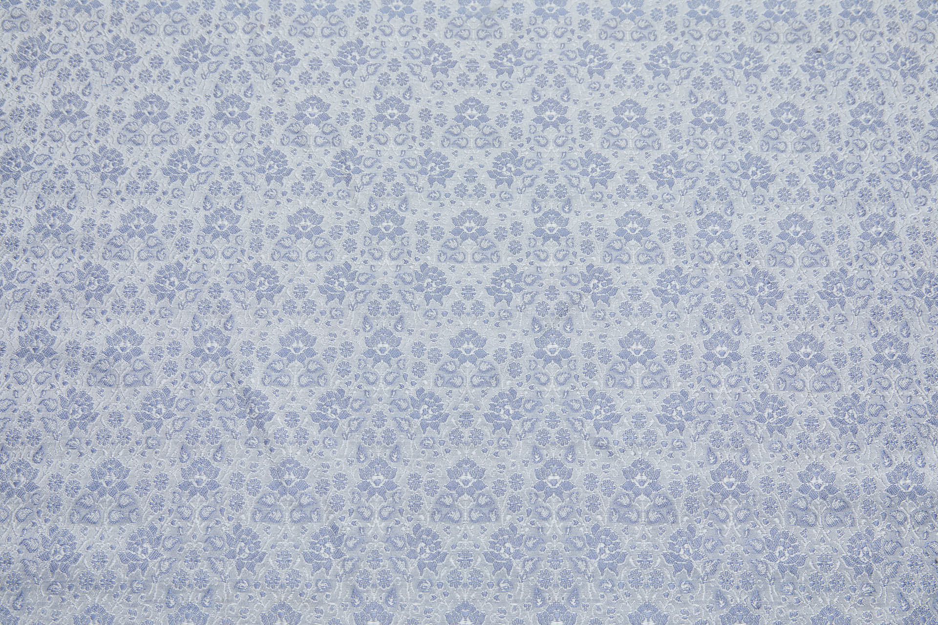 Small Pattern Banaras Brocade - Periwinkle and Ivory fabric, image 7 of 9