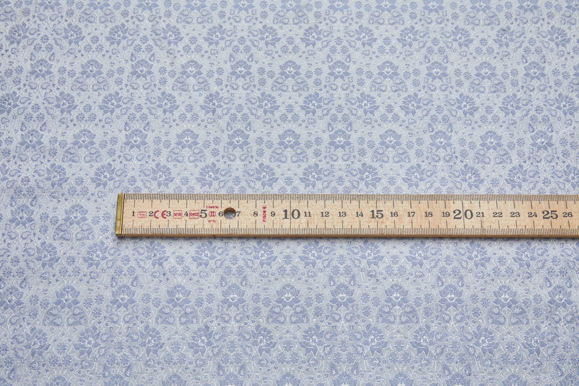 Small Pattern Banaras Brocade - Periwinkle and Ivory fabric, image 9 of 9