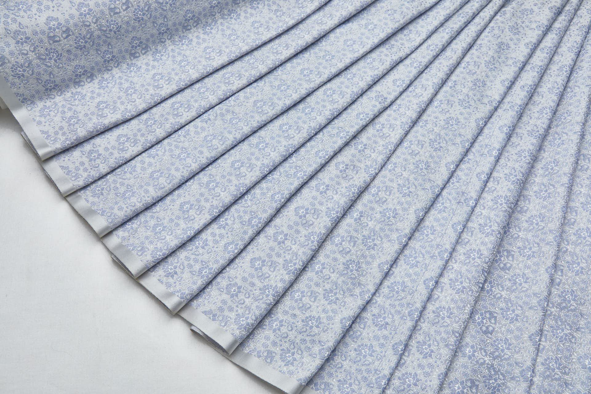 Small Pattern Banaras Brocade - Periwinkle and Ivory fabric