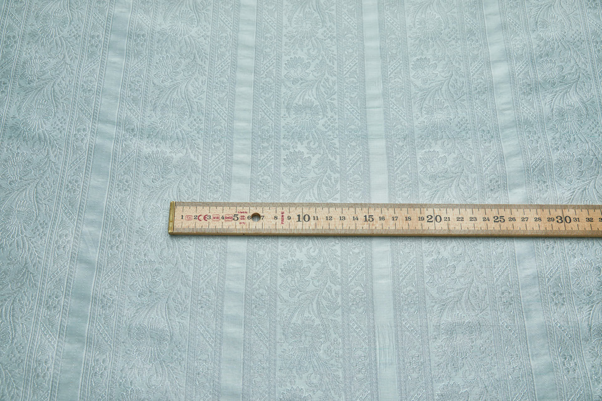 Striped Floral Banaras Brocade - Eau De Nil fabric, image 8 of 8