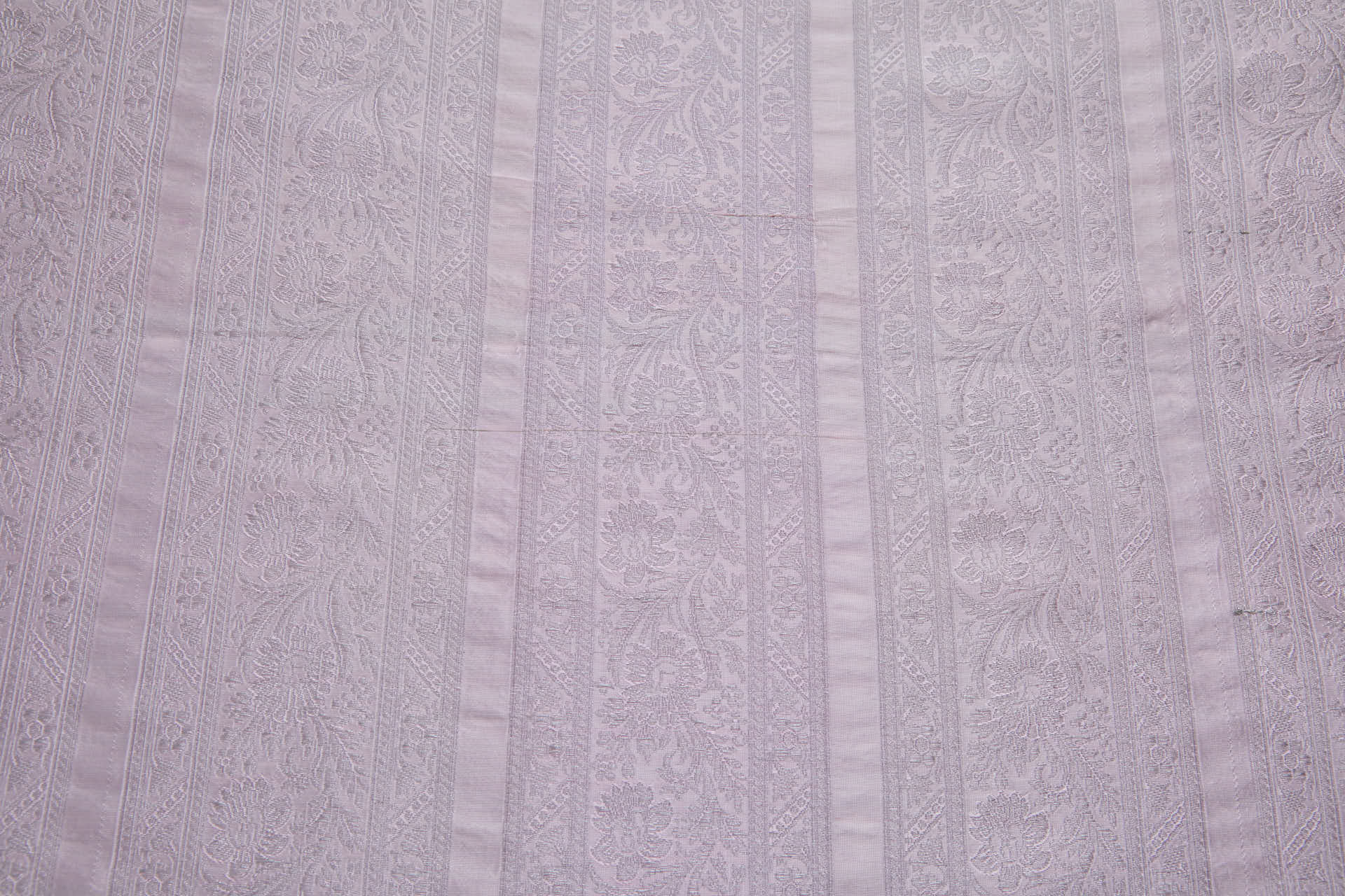 Striped Floral Banaras Brocade - Sugar Pink fabric, image 8 of 8