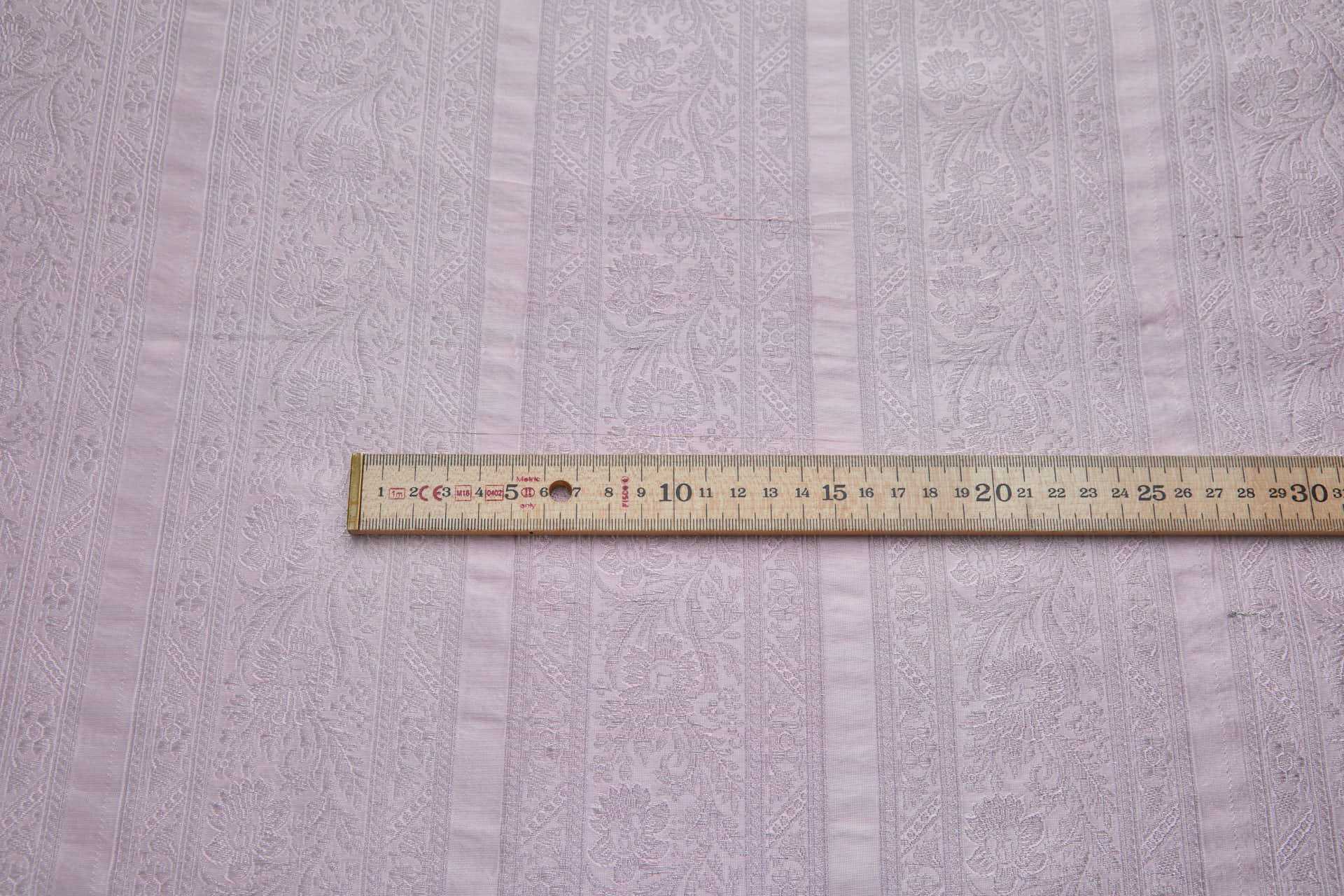 Striped Floral Banaras Brocade - Sugar Pink fabric, image 7 of 8