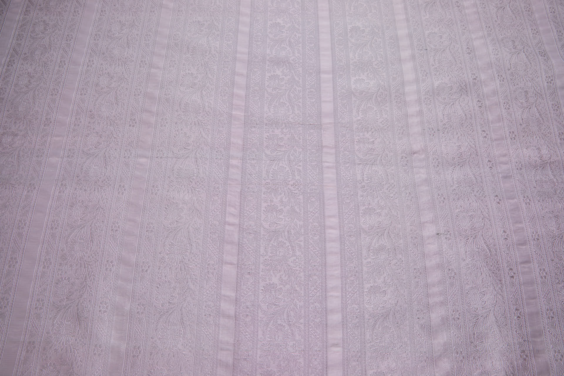 Striped Floral Banaras Brocade - Sugar Pink fabric, image 6 of 8