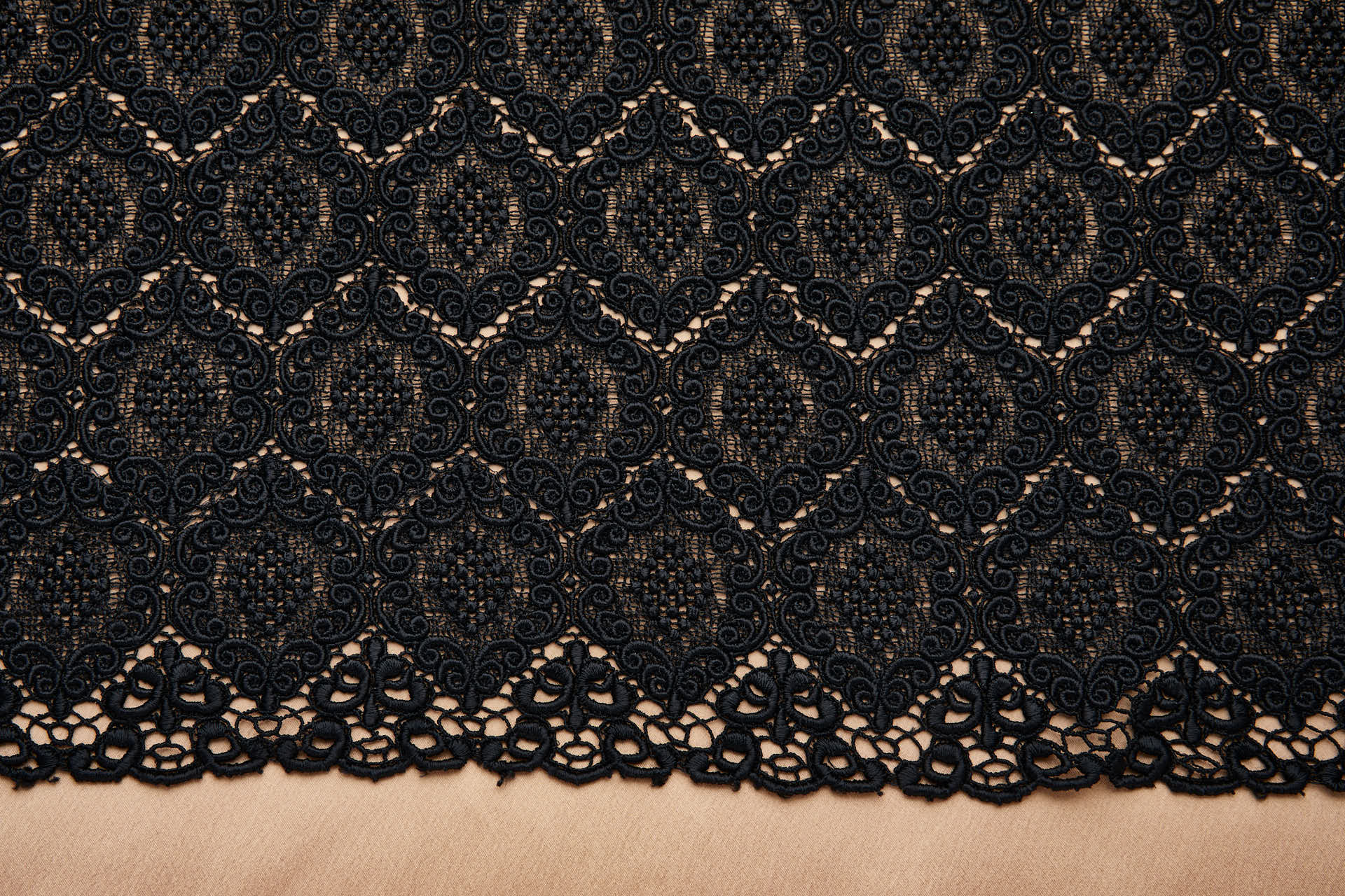 Ornamental Trapezoid Dense Guipure in Black fabric, image 10 of 10