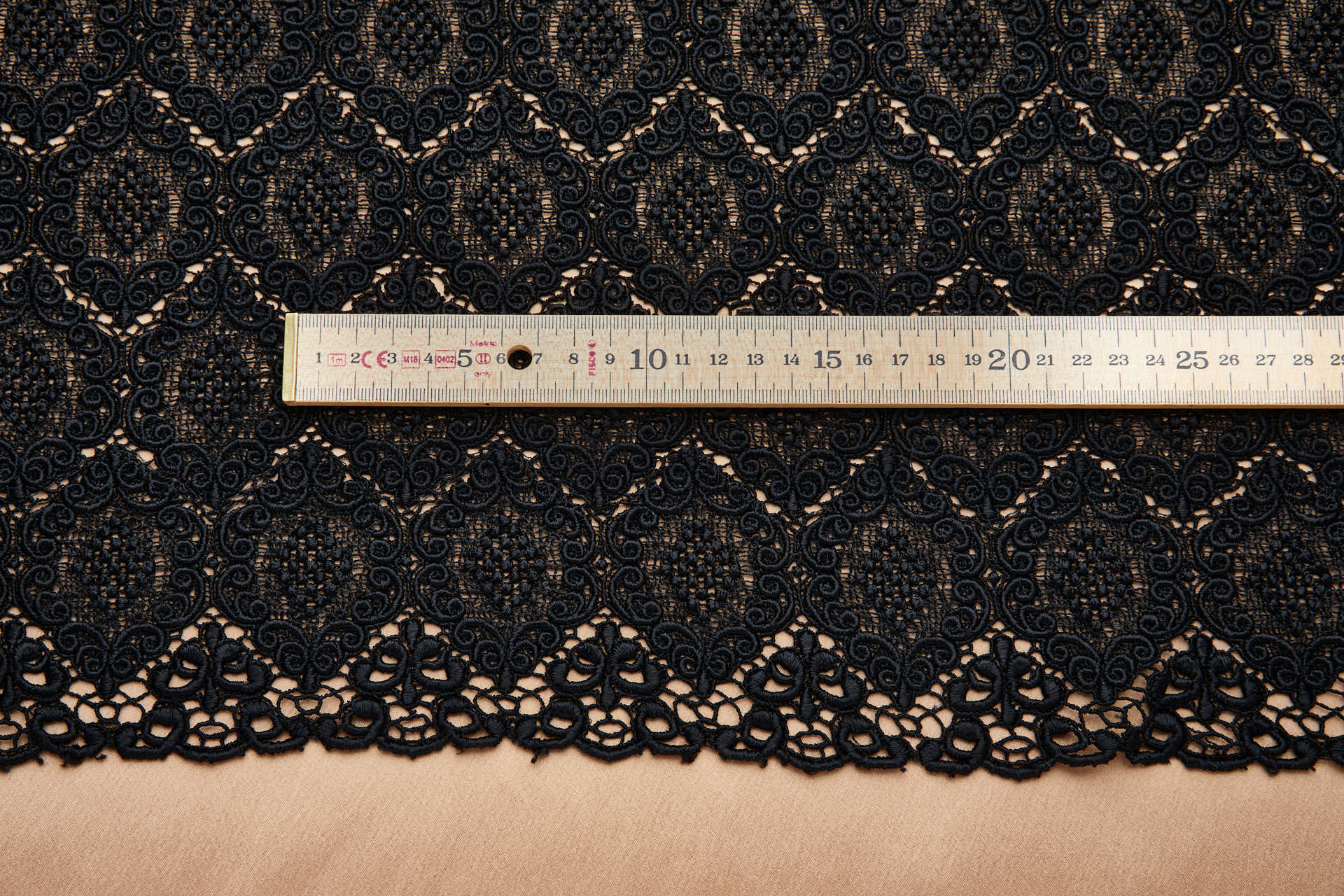 Ornamental Trapezoid Dense Guipure in Black fabric, image 9 of 10