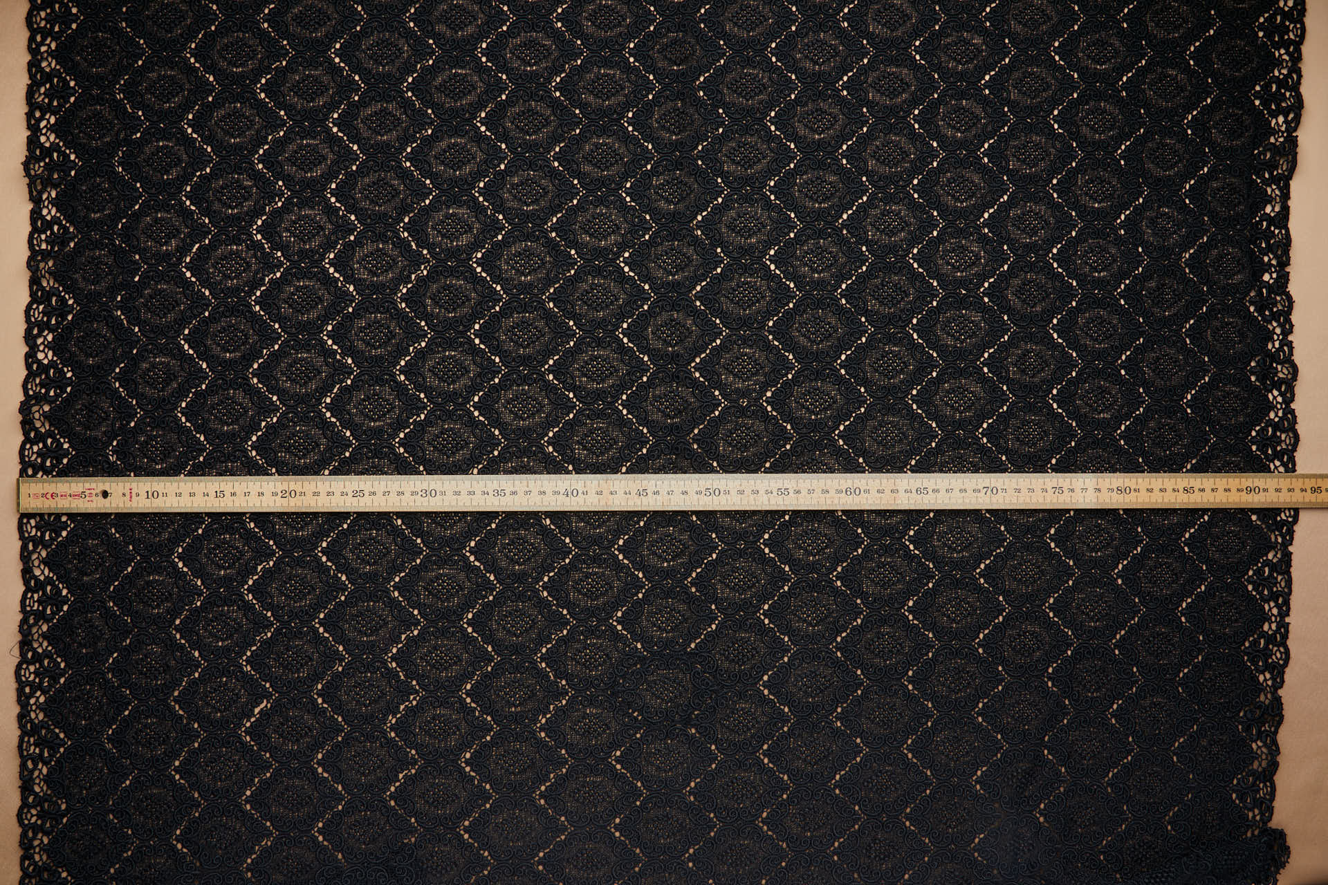 Ornamental Trapezoid Dense Guipure in Black fabric, image 8 of 10