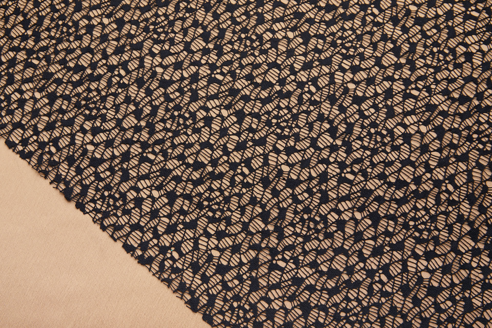 Small Organic Pattern Lace Like Fabric in Black, image 6 of 8