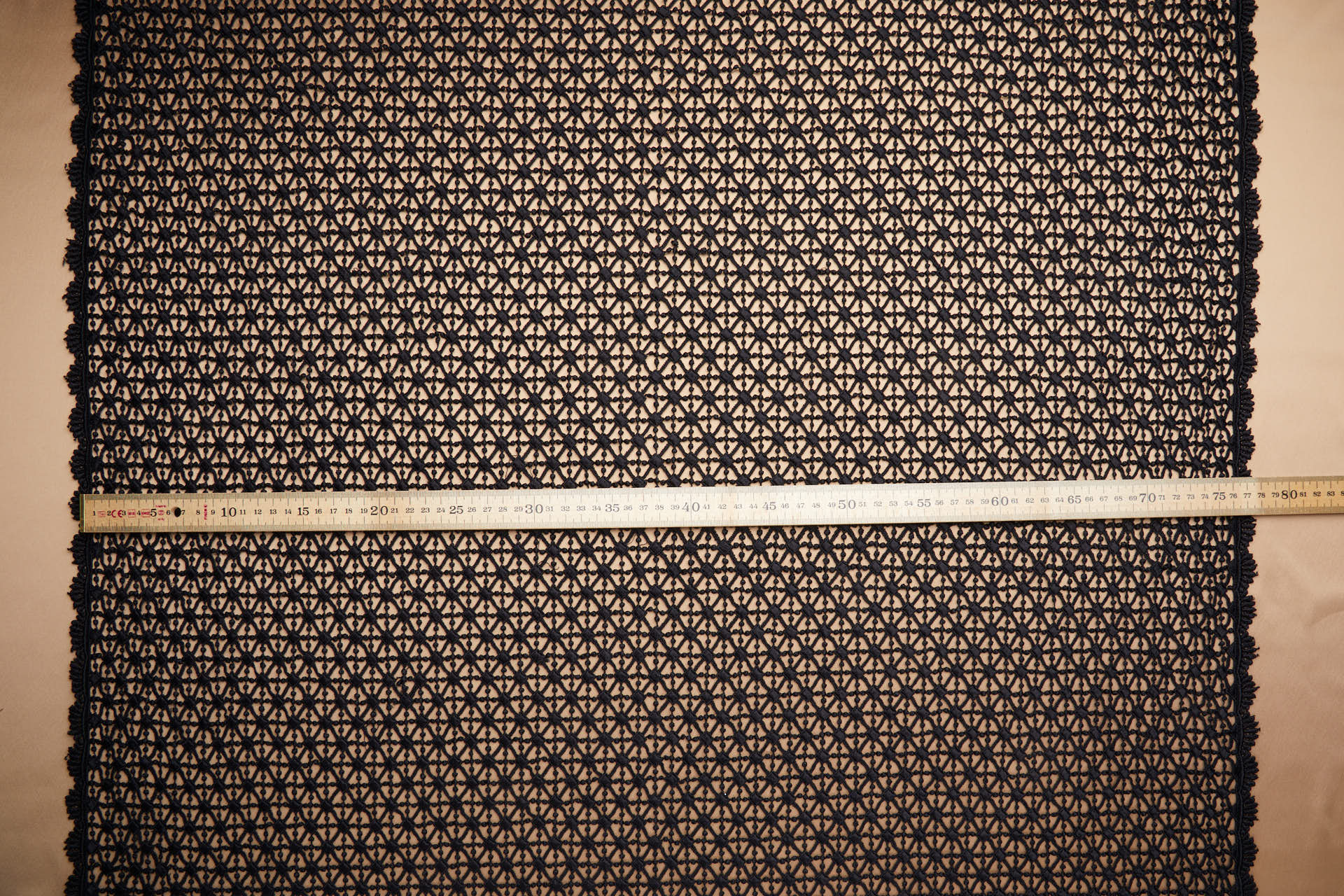 Geometric Trellis Guipure Lace in Black fabric, image 10 of 10