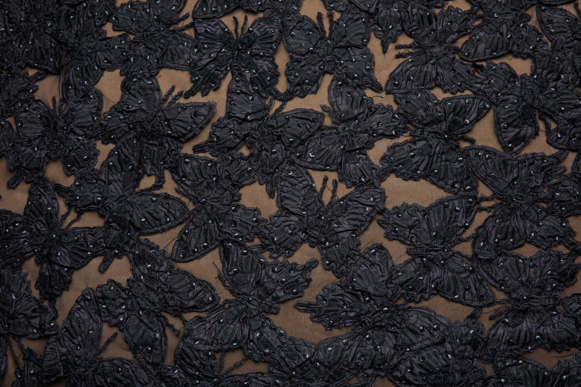 Black Butterfly Applique on Tulle fabric, image 7 of 7