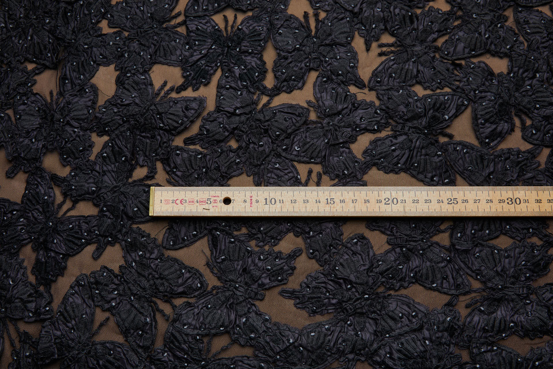 Black Butterfly Applique on Tulle fabric, image 5 of 7